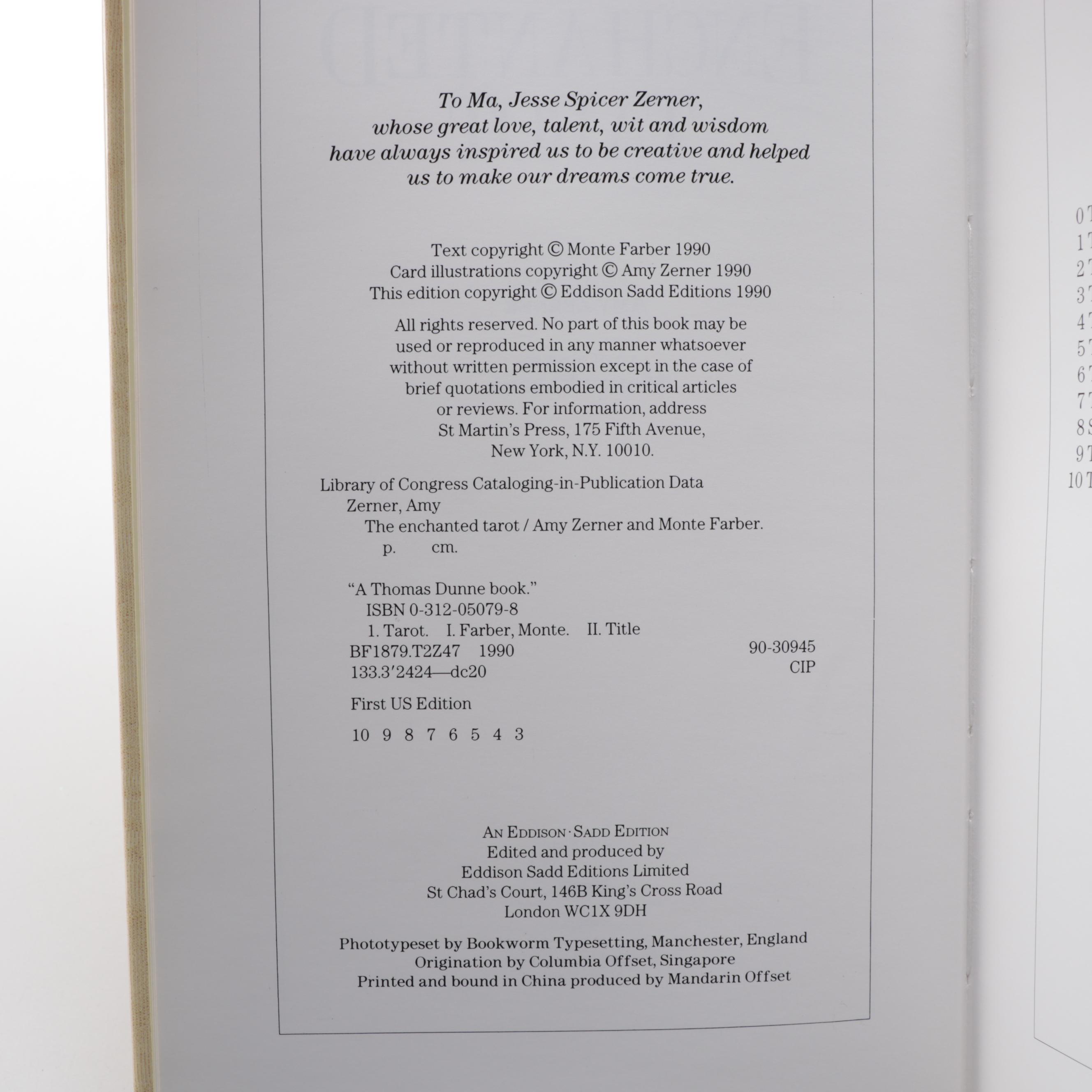 "The Mythic Tarot" Book with "The Enchanted Tarot" Cards and Other Guide Books