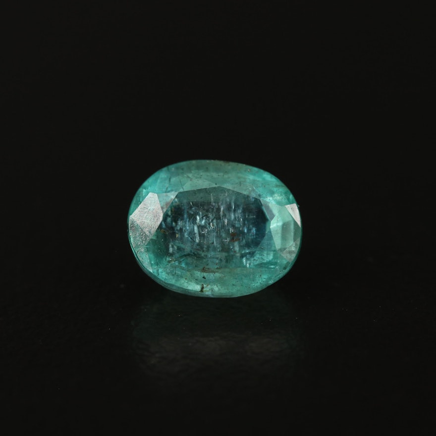 Loose 3.49 CTW Oval Faceted Emerald