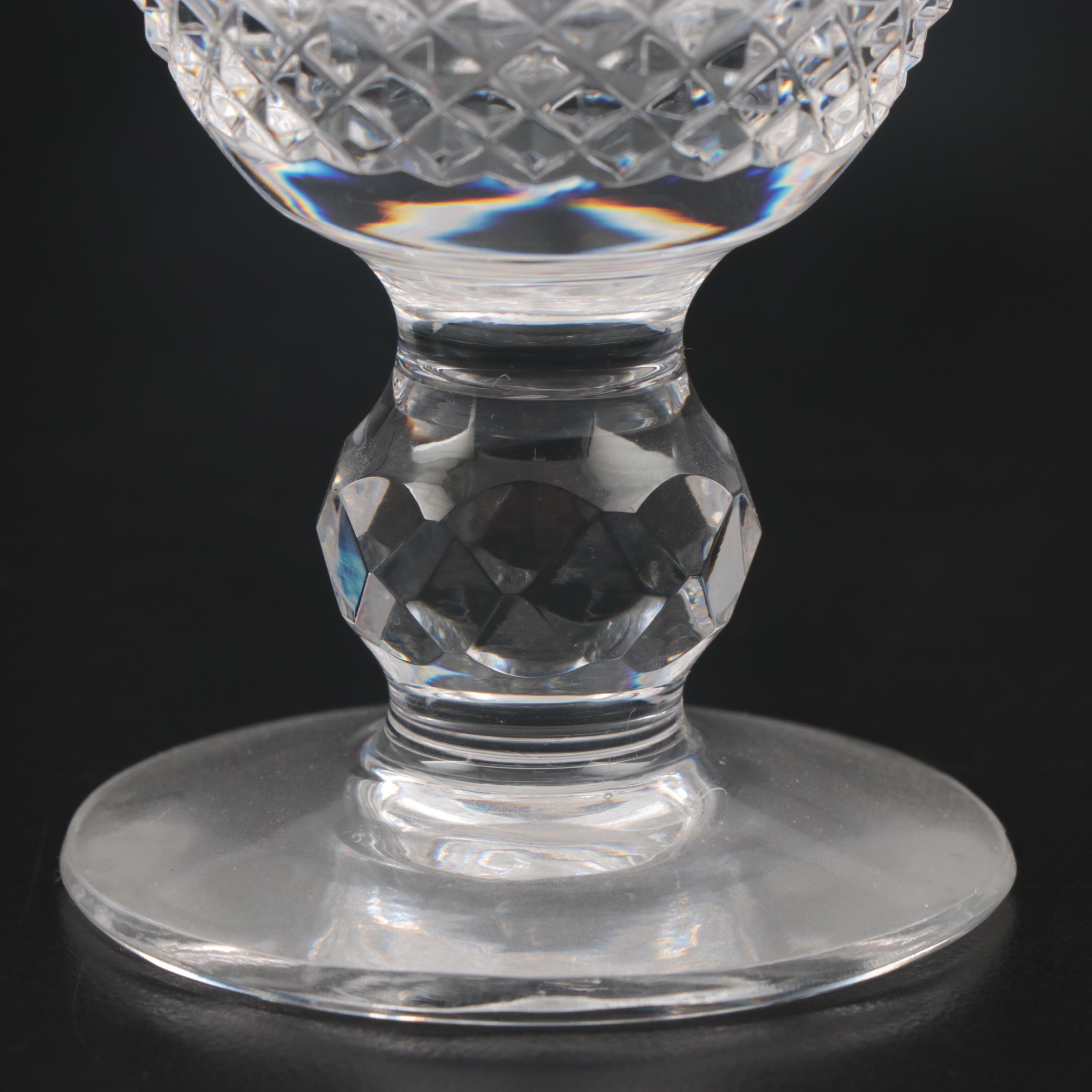 Waterford Crystal "Colleen Short Stem" White Wine and Port Wine Glasses