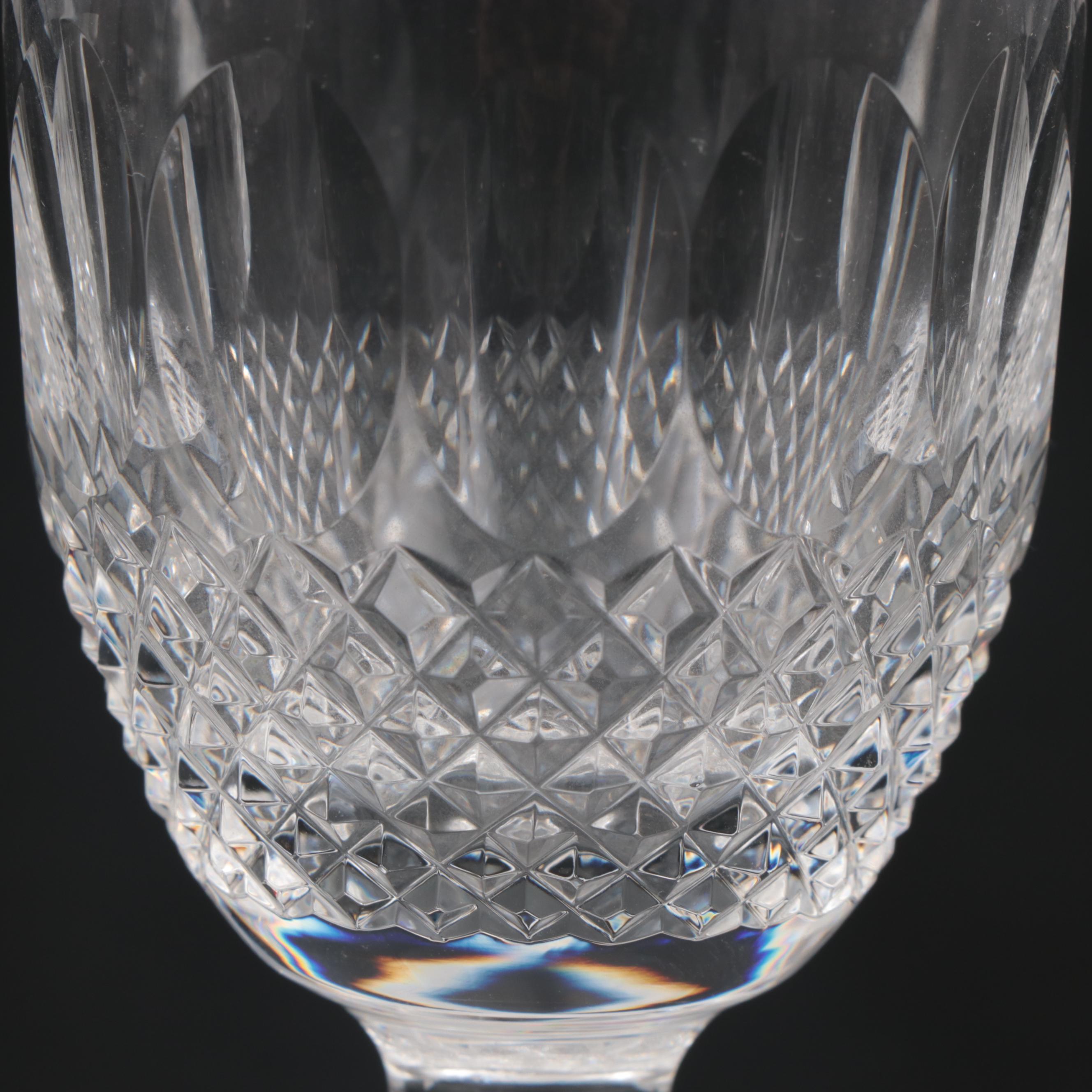 Waterford Crystal "Colleen Short Stem" White Wine and Port Wine Glasses