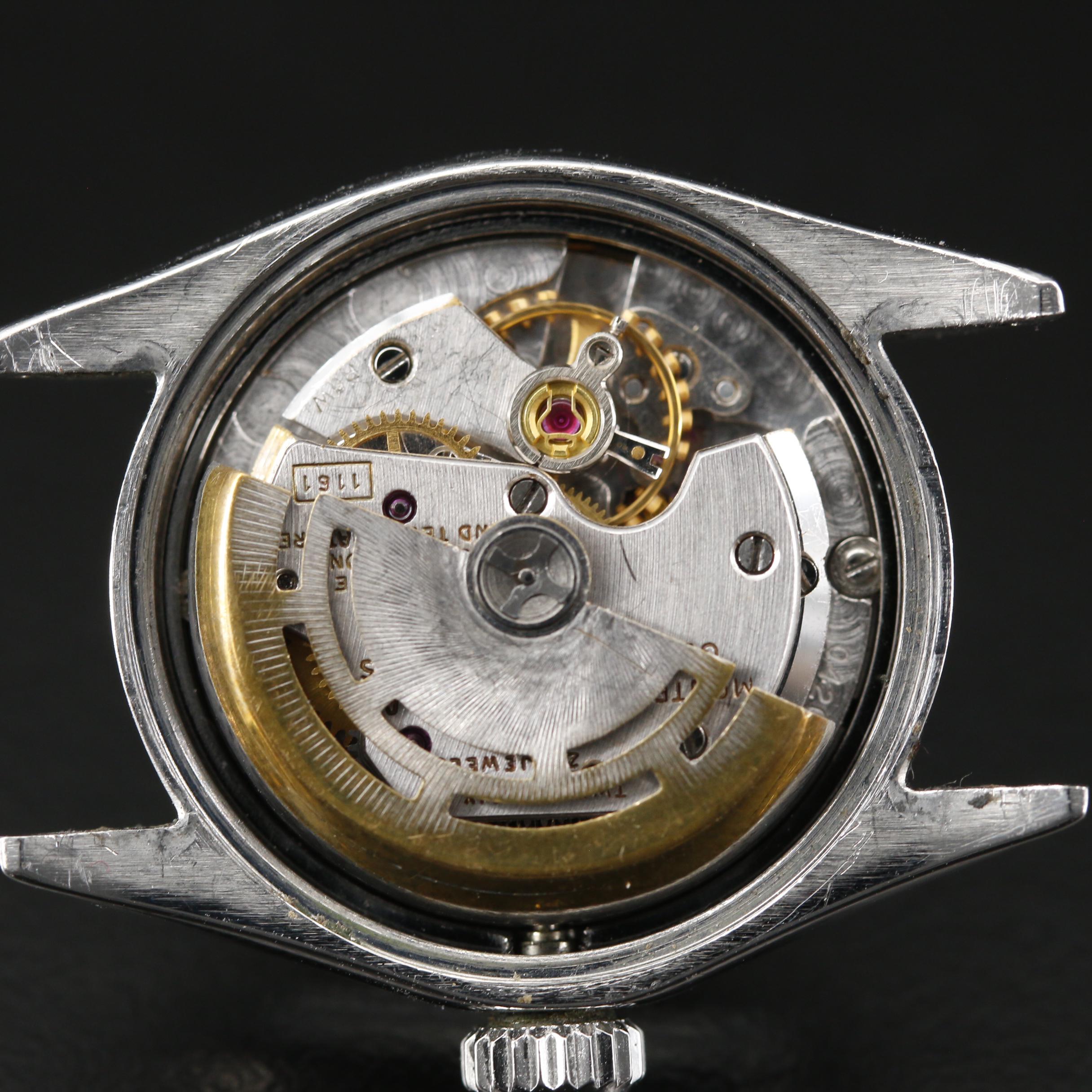 1968 Rolex Datejust Stainless Steel Diamond Watch