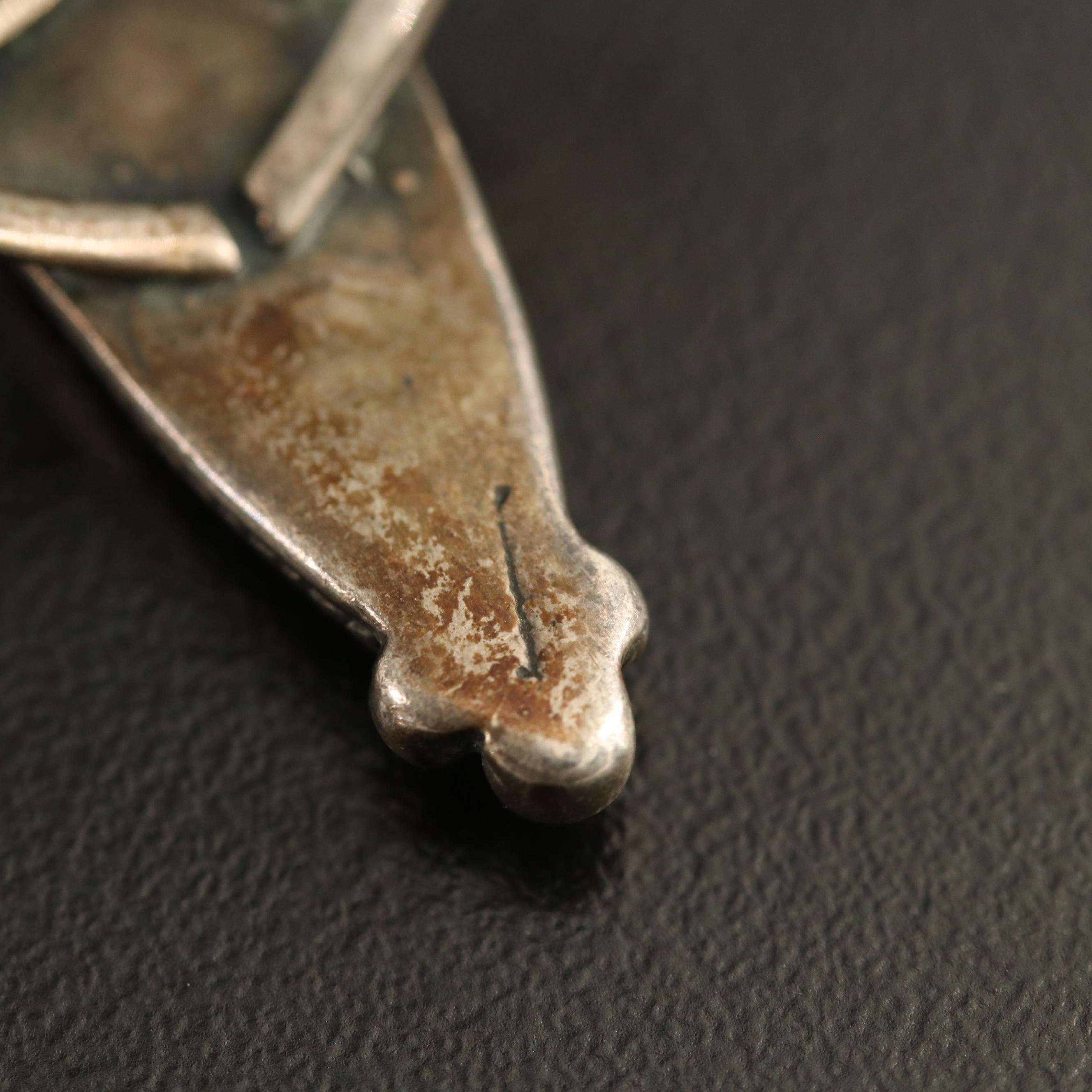 Sterling Gemstone Inlay Navette Ring