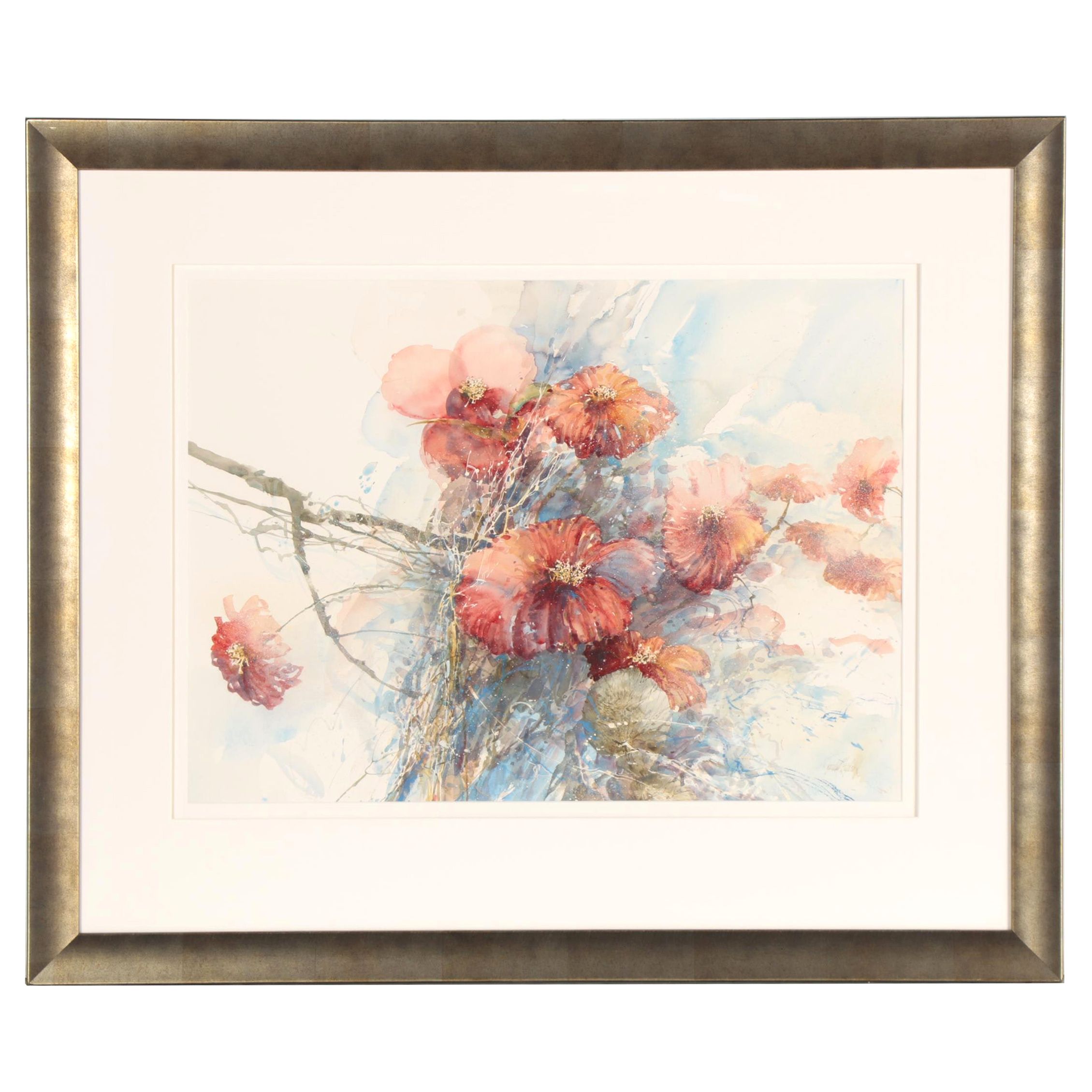 Randall Higdon Floral Watercolor Painting "Front and Center"