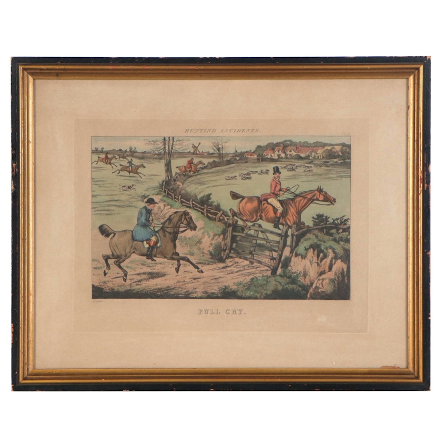 Foxhunting Lithograph after Henry Thomas Alken "Full Cry," 20th Century