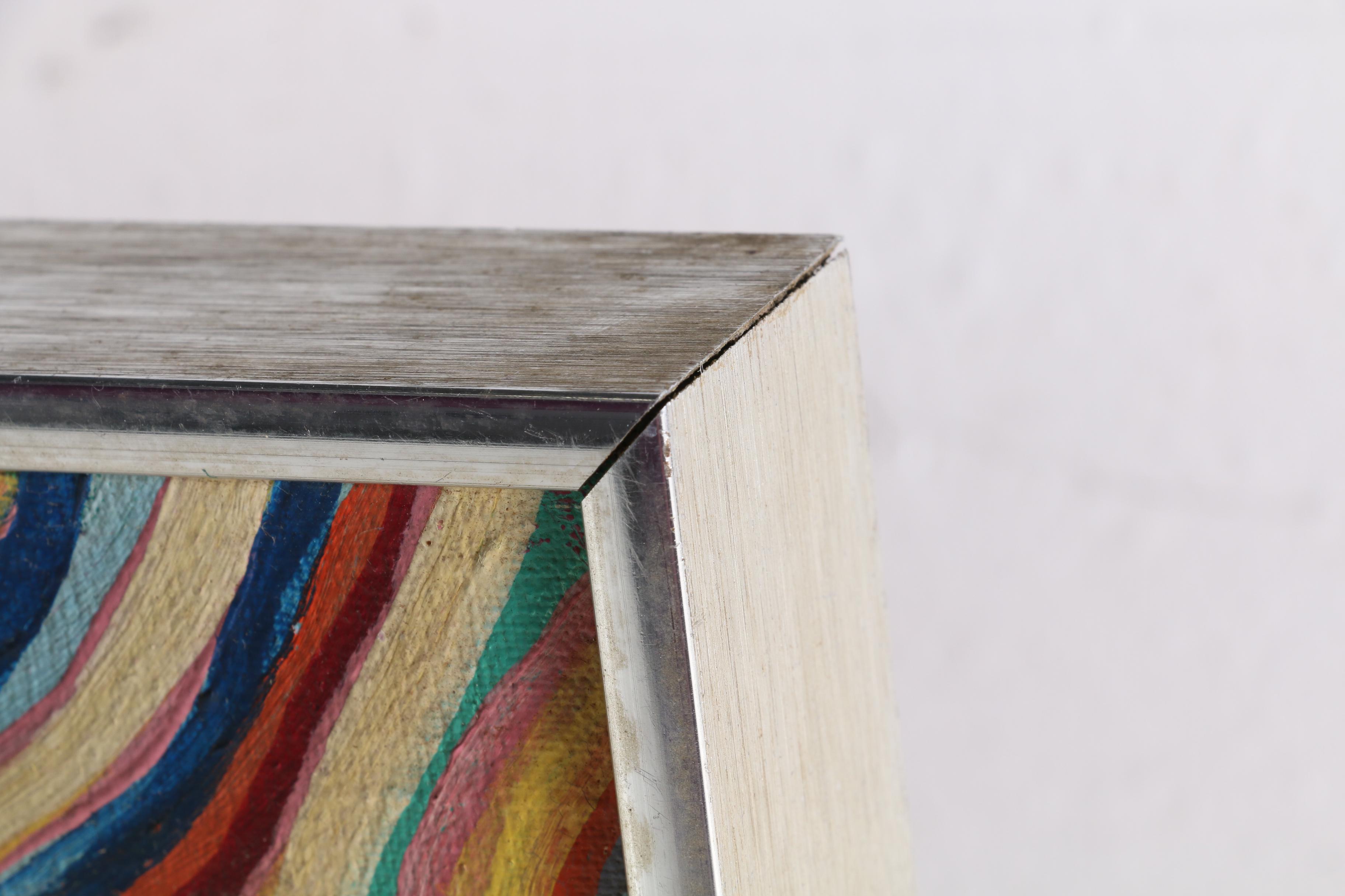 Outsider Art Oil Painting of Reclining Male Nude, Late 20th Century