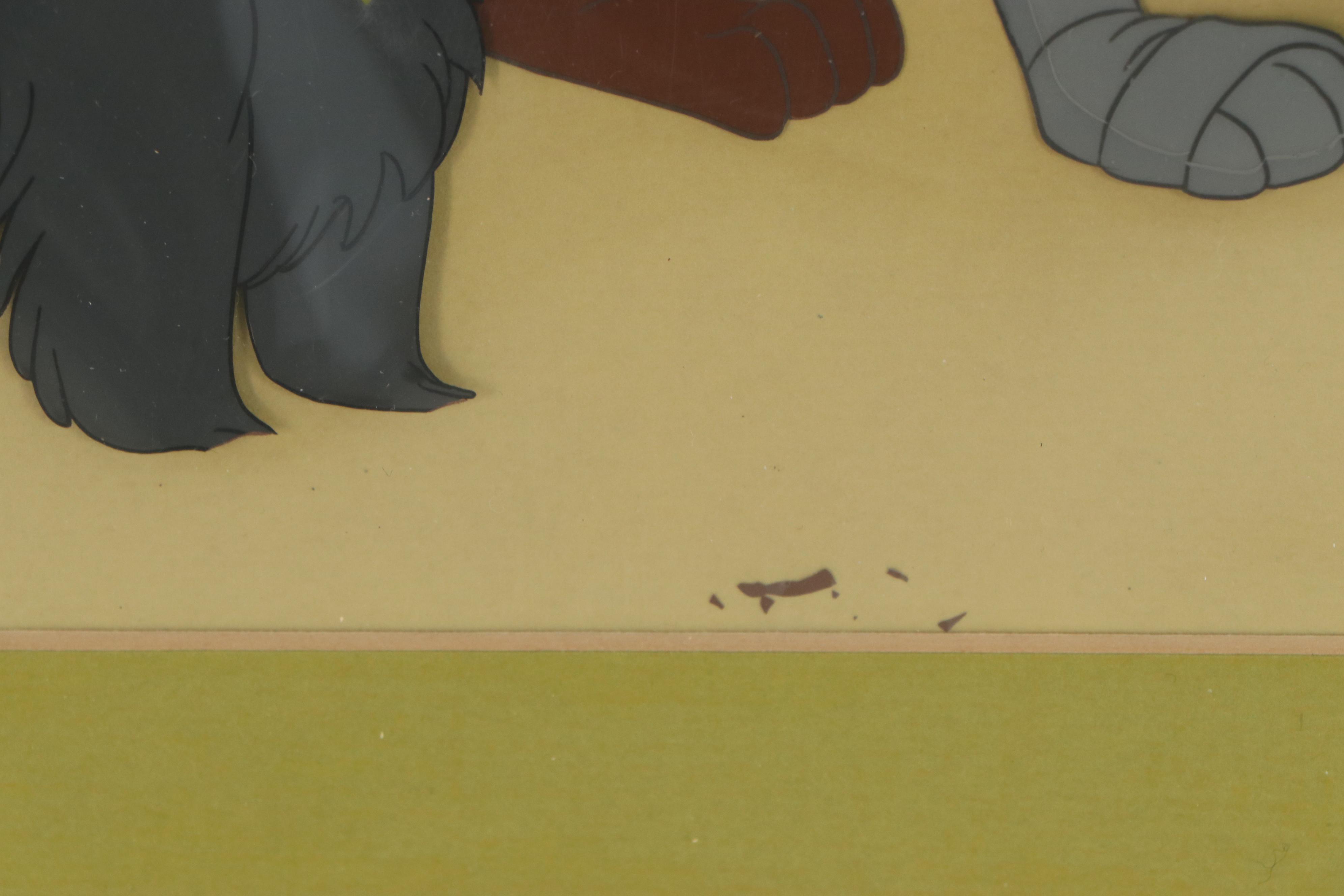 Disney "Lady and the Tramp" Trusty and Jock Production Cel Setup, 1955