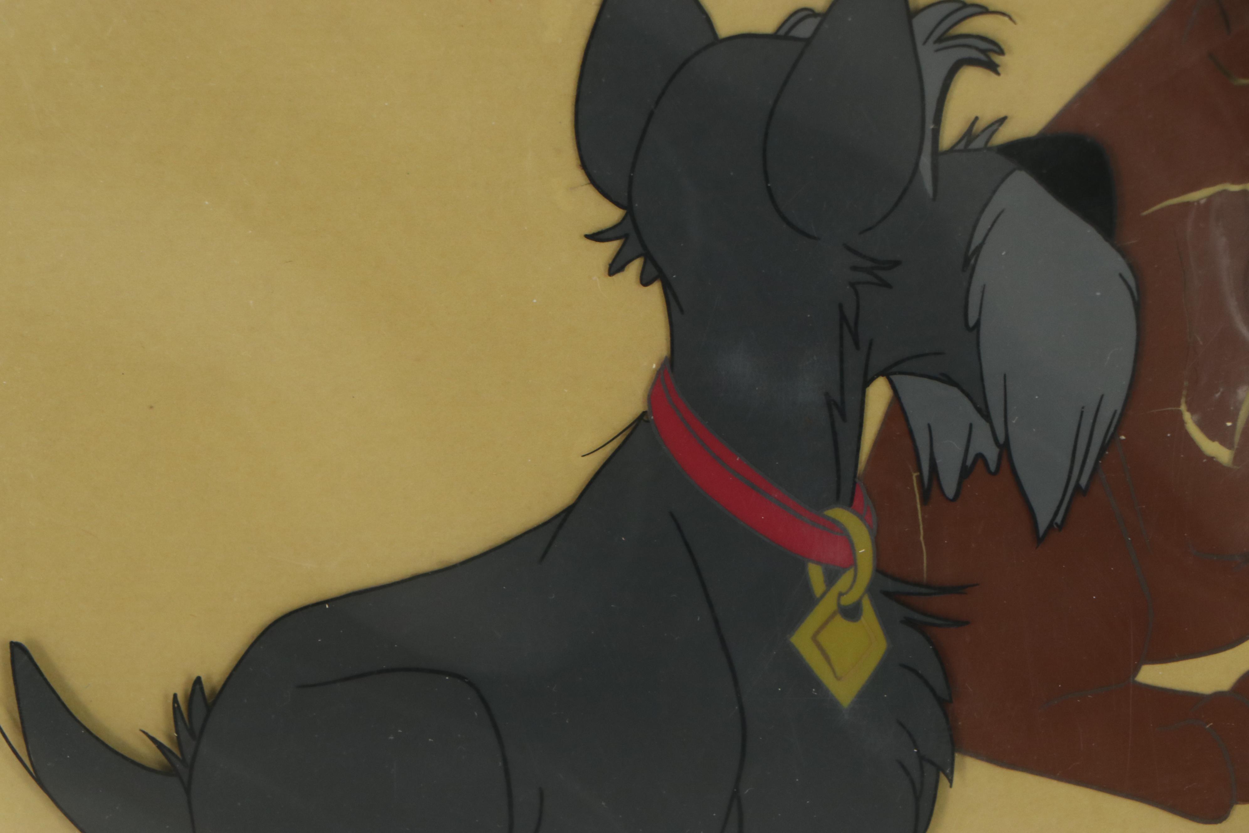 Disney "Lady and the Tramp" Trusty and Jock Production Cel Setup, 1955