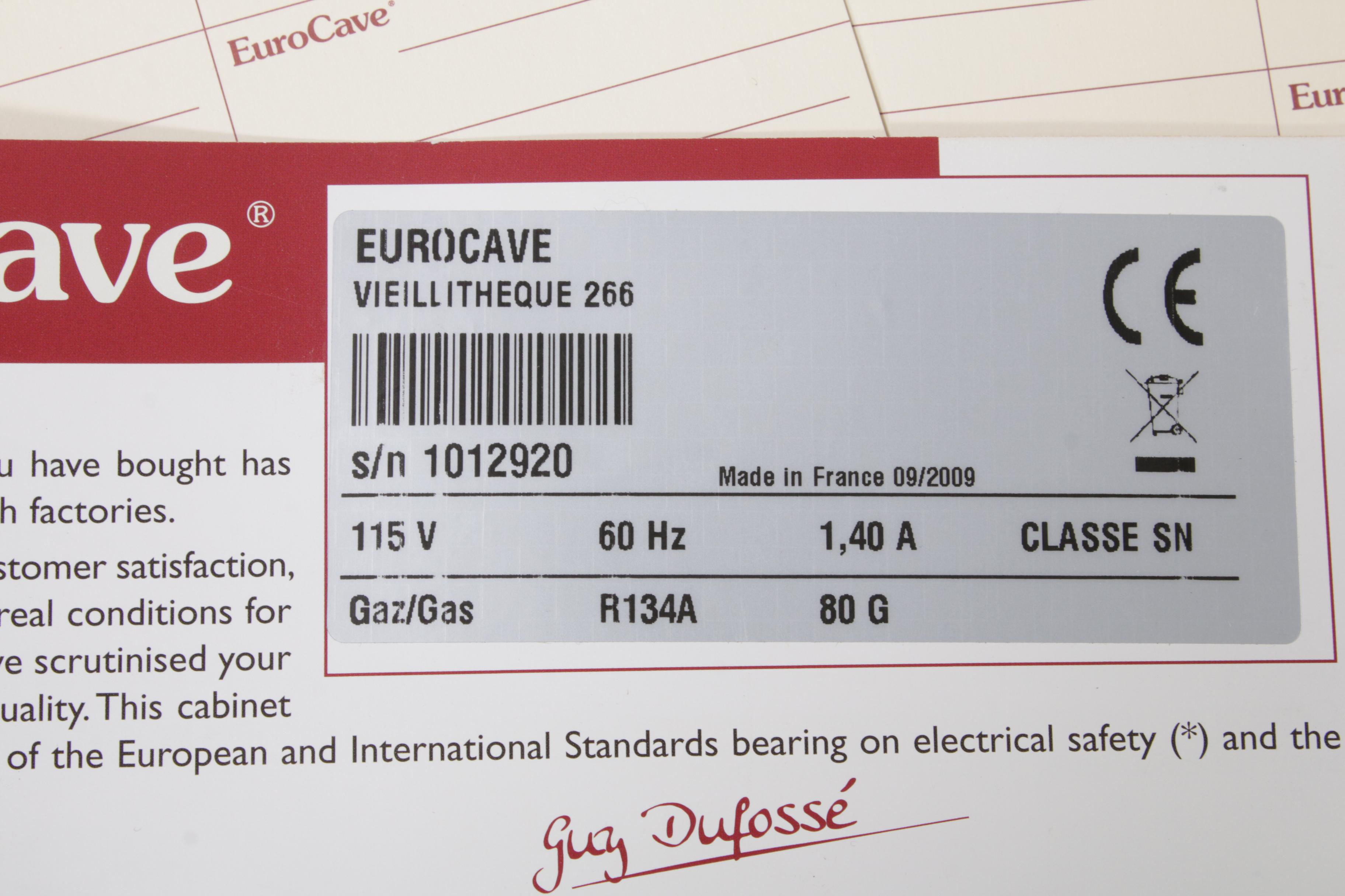 EuroCave Vieillitheque 266 Premier Refrigerated Wine Cellar