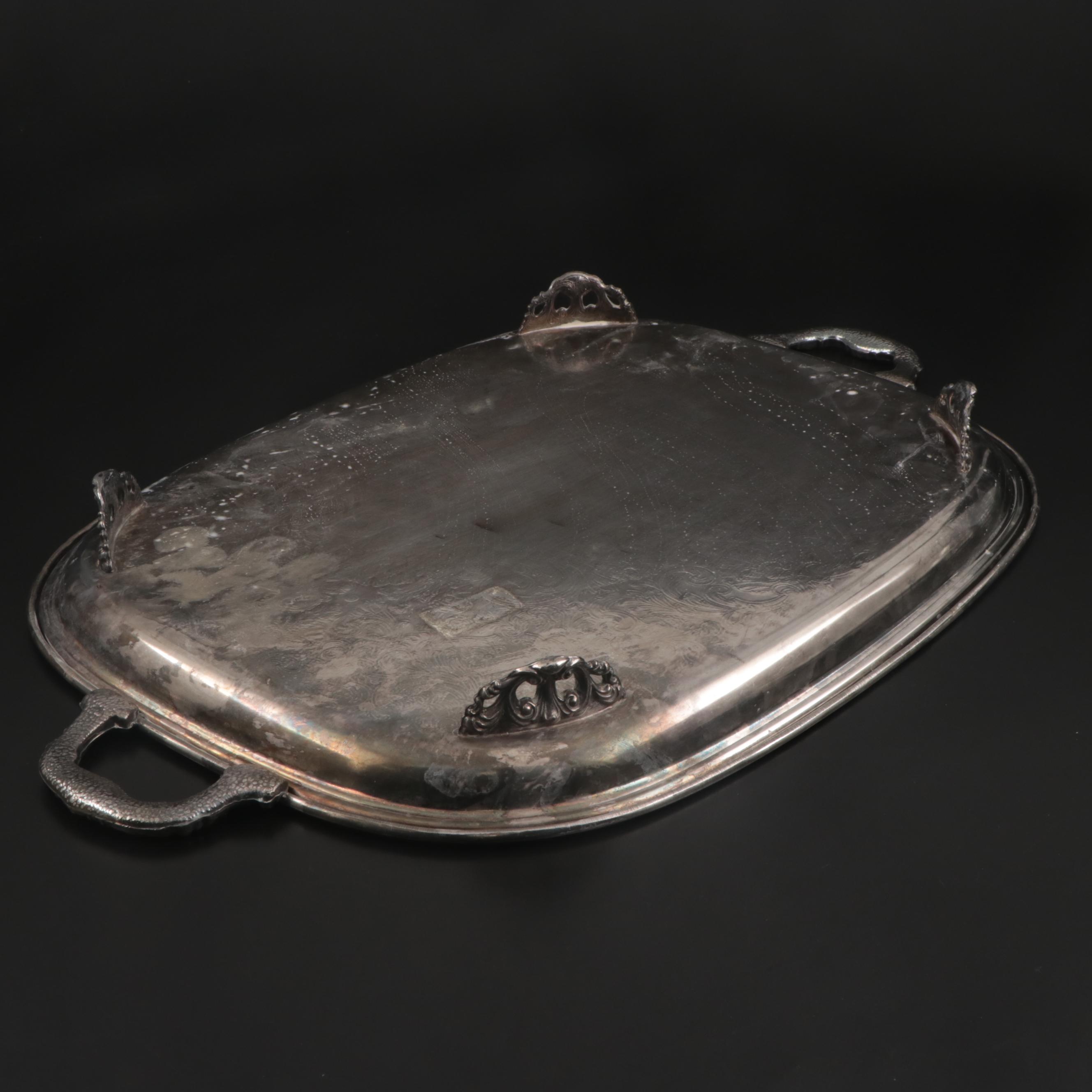 Mid-19th Century Hall & Elton Silver Plate Ladle and Other Silver Plate