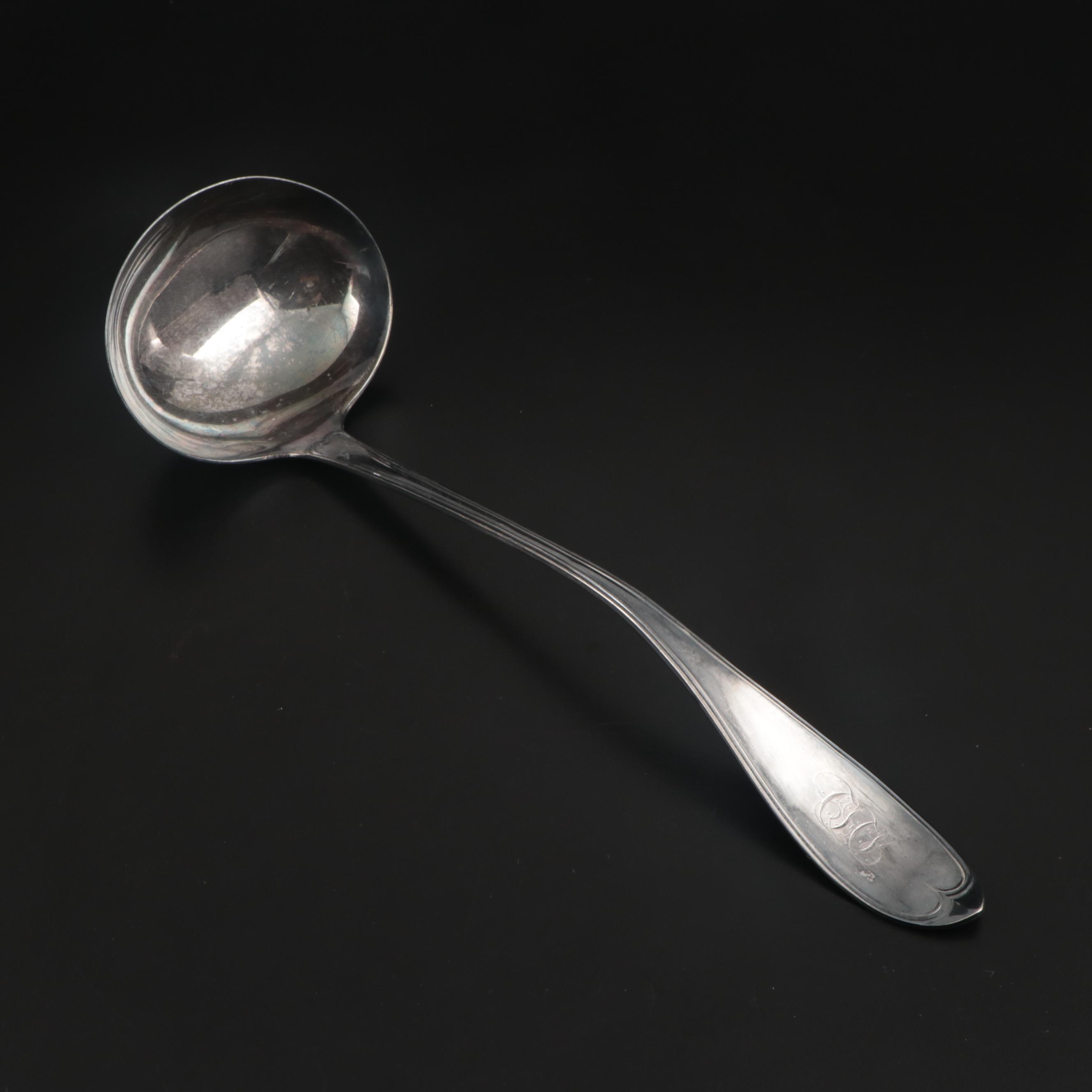 Mid-19th Century Hall & Elton Silver Plate Ladle and Other Silver Plate