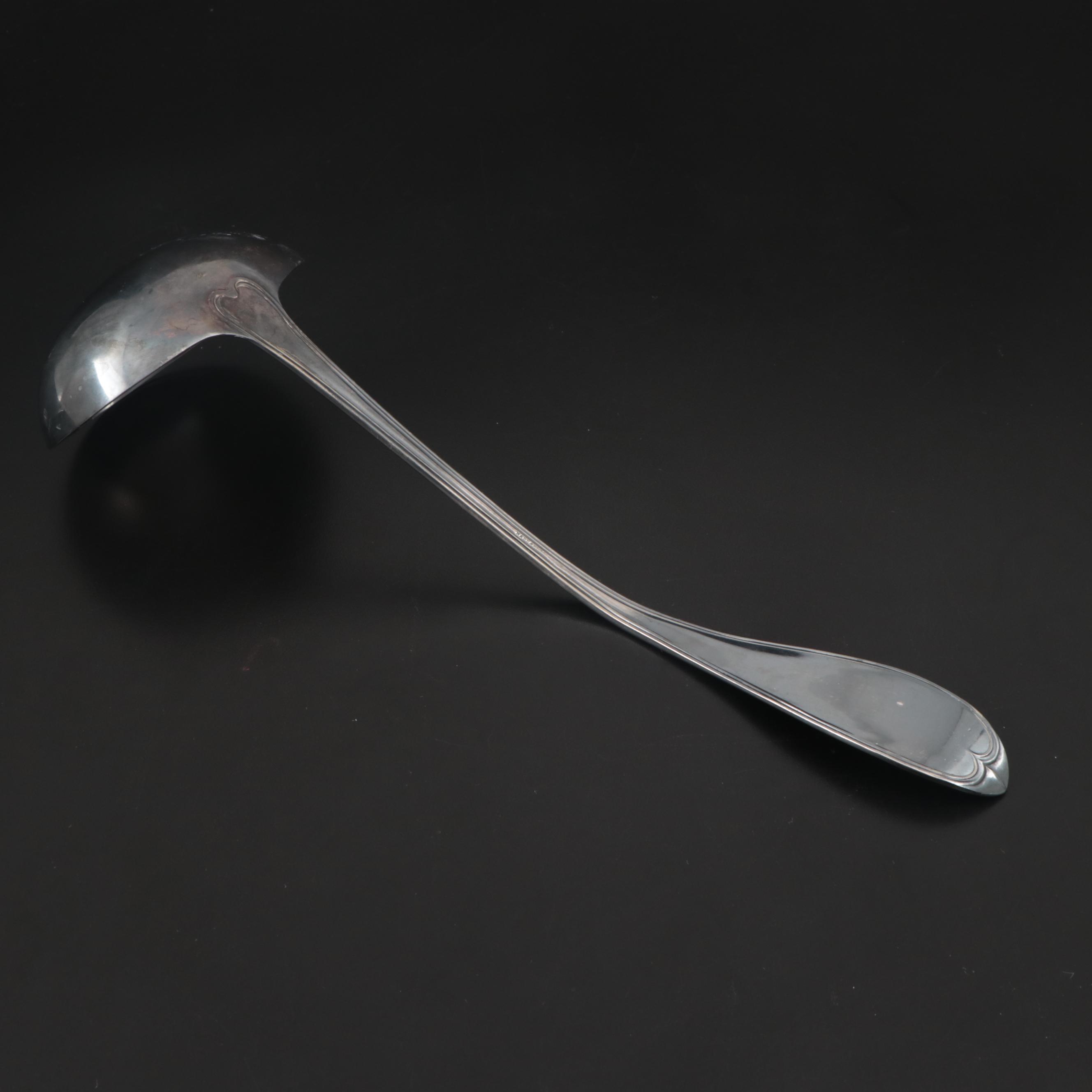 Mid-19th Century Hall & Elton Silver Plate Ladle and Other Silver Plate