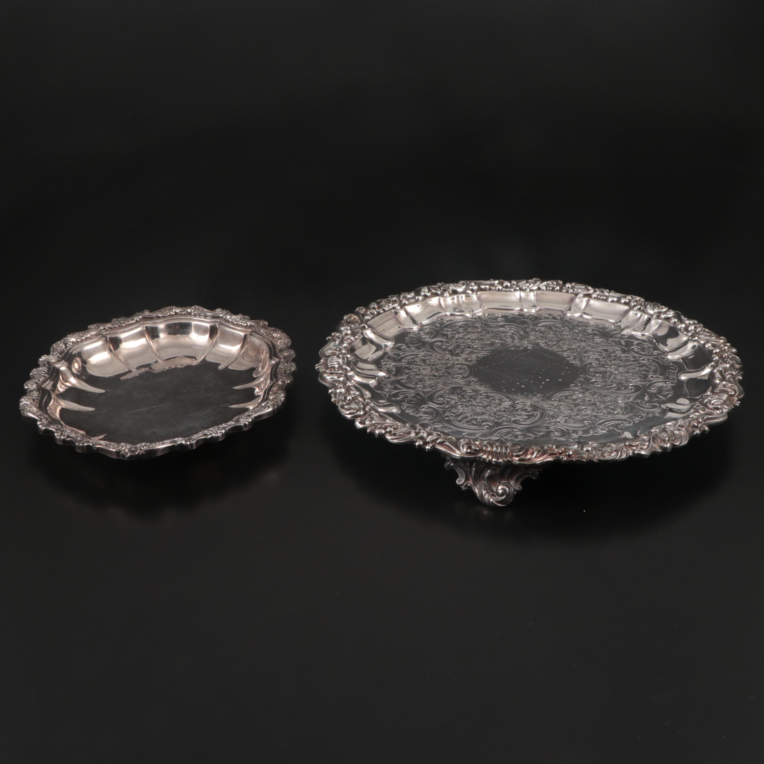 Mid-19th Century Hall & Elton Silver Plate Ladle and Other Silver Plate