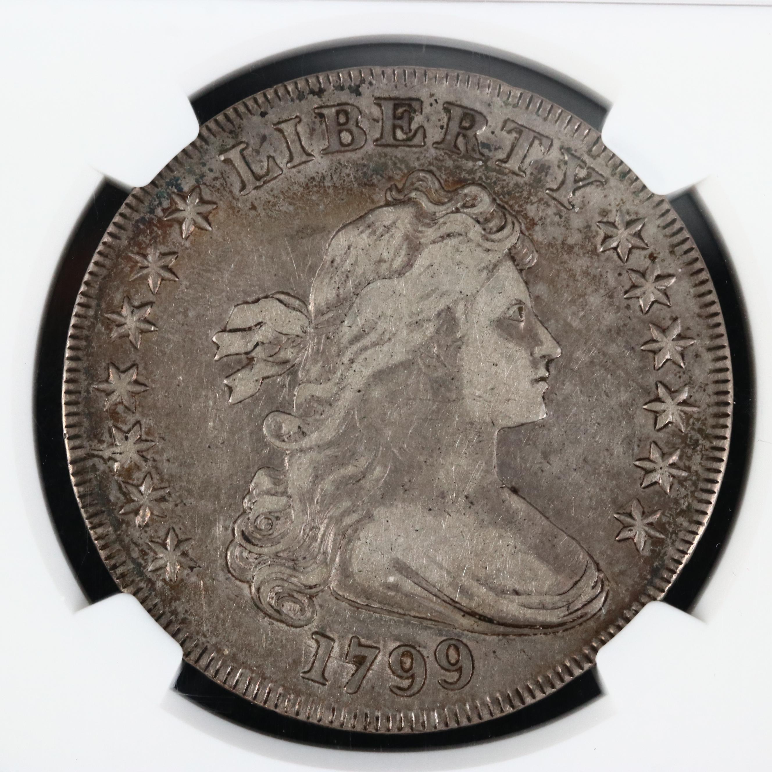 NGC Graded VF25 1799 Draped Bust Silver Dollar