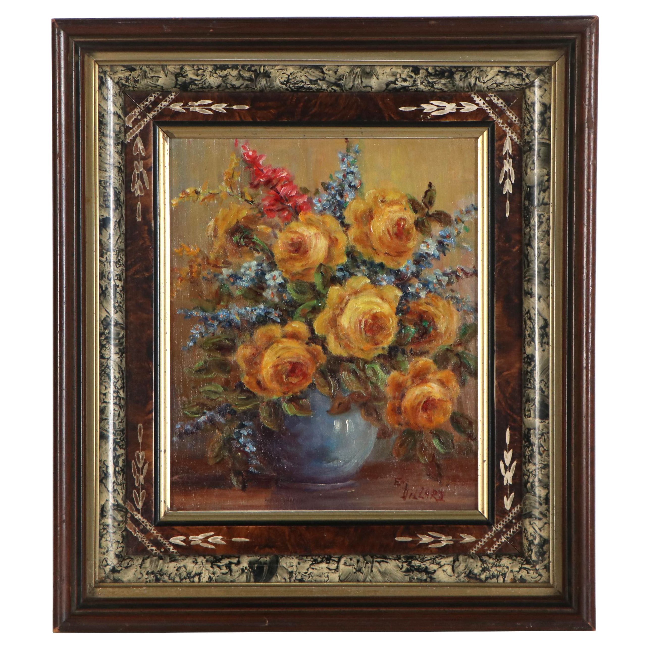 Emily Dillard Still Life Oil Painting, Mid 20th Century