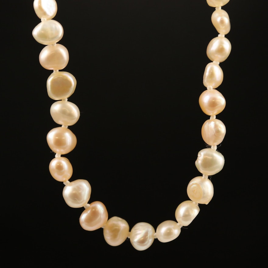 Single Strand Baroque Pearl Endless Necklace