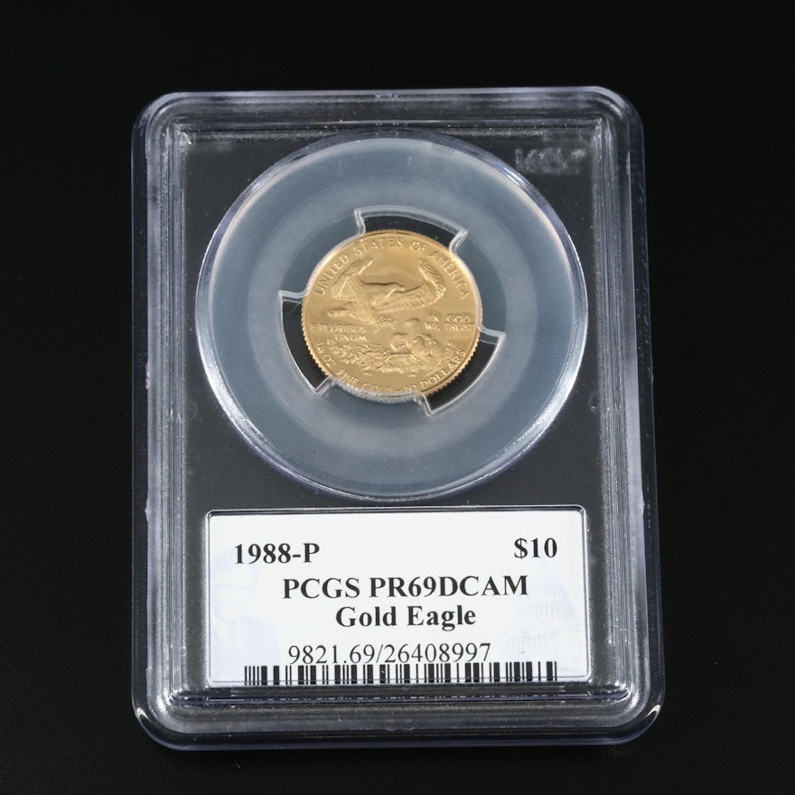 PCGS Graded PR69DCAM 1988-P $10 Gold Eagle Coin