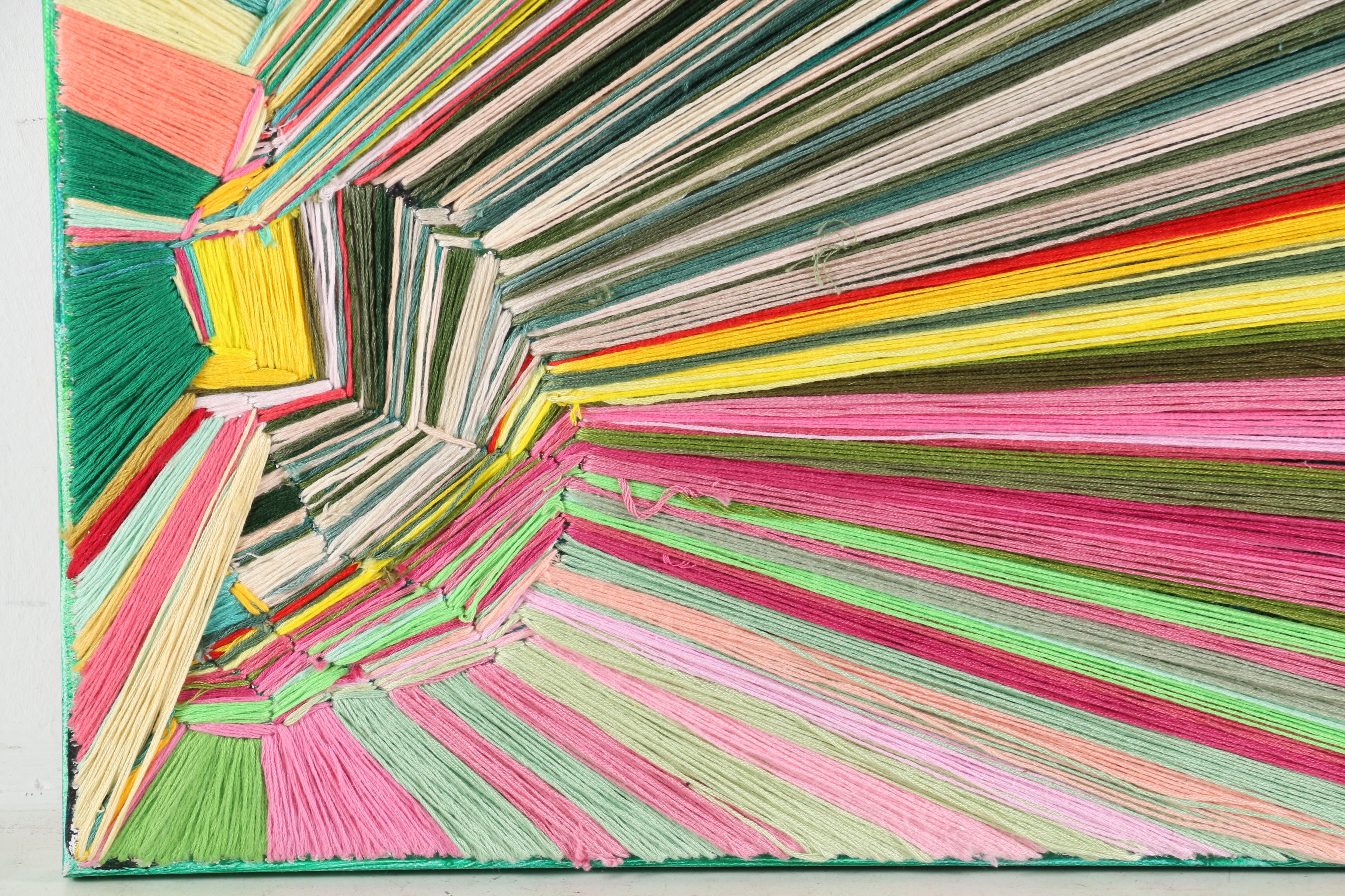 Charmette Young Outsider Art Fiber and Acrylic Composition, 21st Century