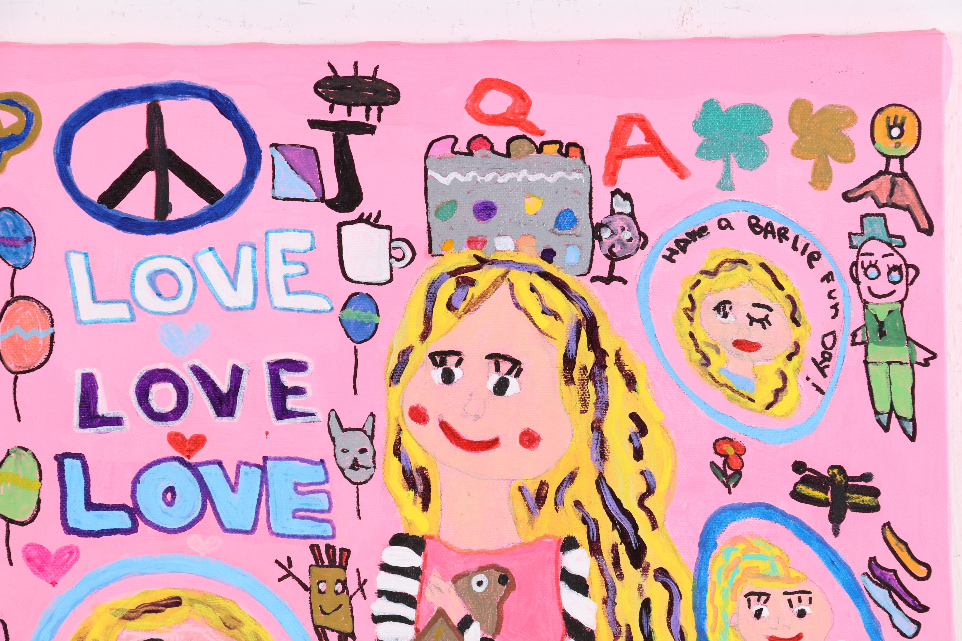 Carolyn Wilder Outsider Art Acrylic Painting, 21st Century