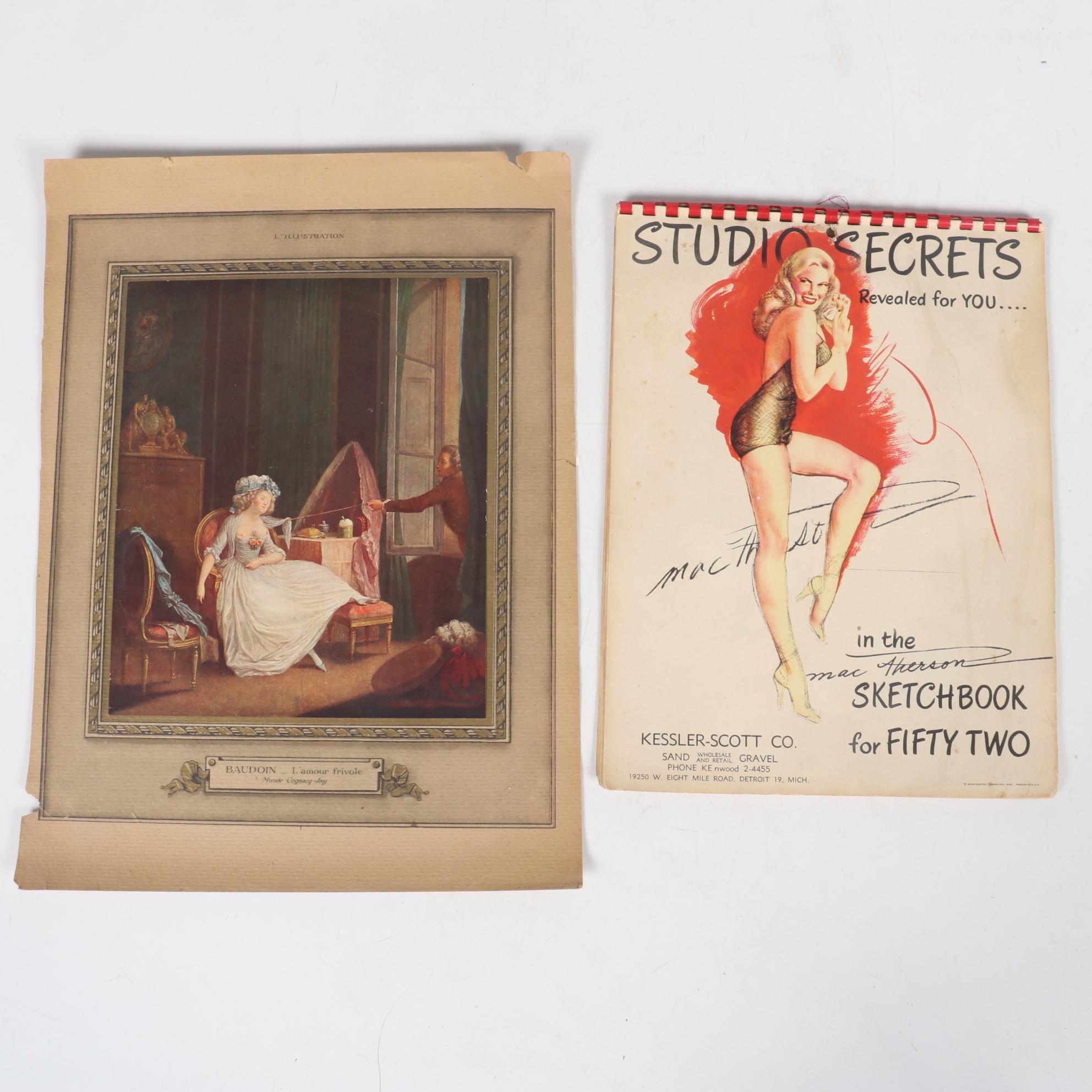 Mac Therson Pin-Up Models "Studio Secrets" Calendar, Ashtray, and More