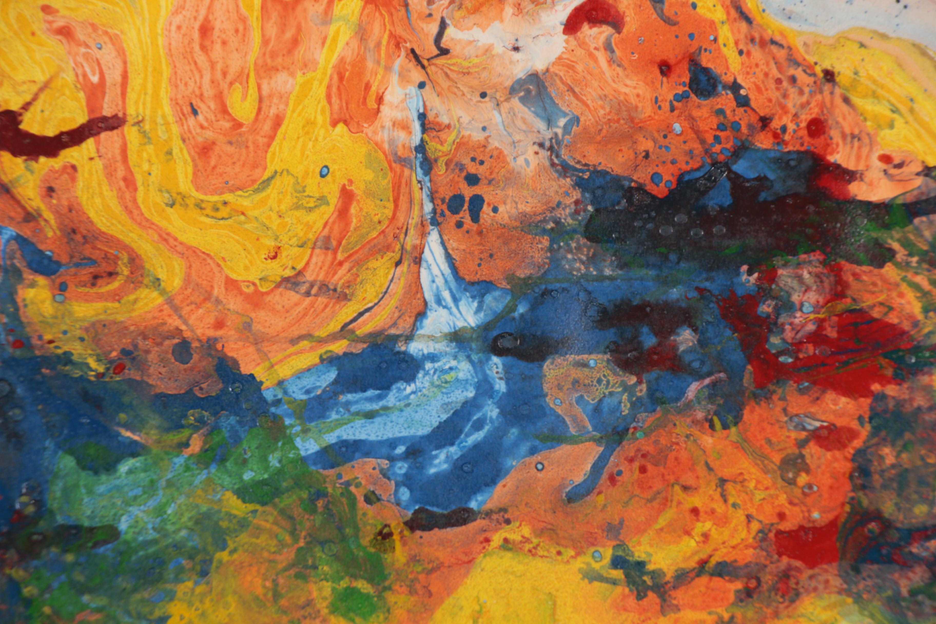 John Silk Deckard Mixed Media Painting "Out of Touch," 1968