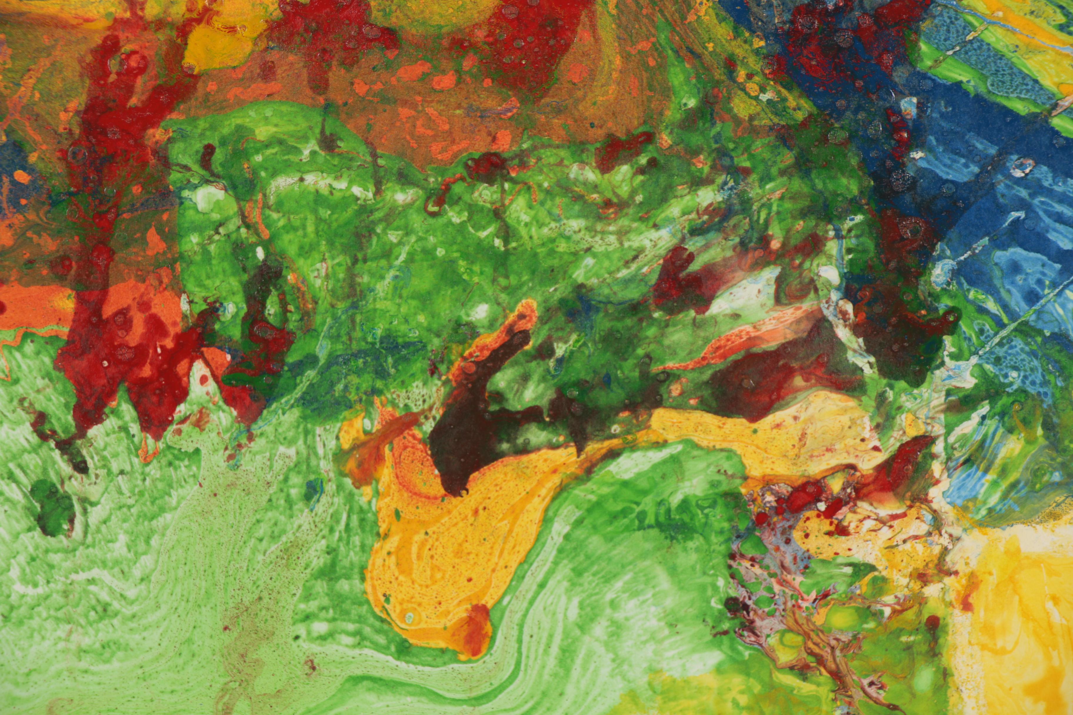 John Silk Deckard Mixed Media Painting "Out of Touch," 1968