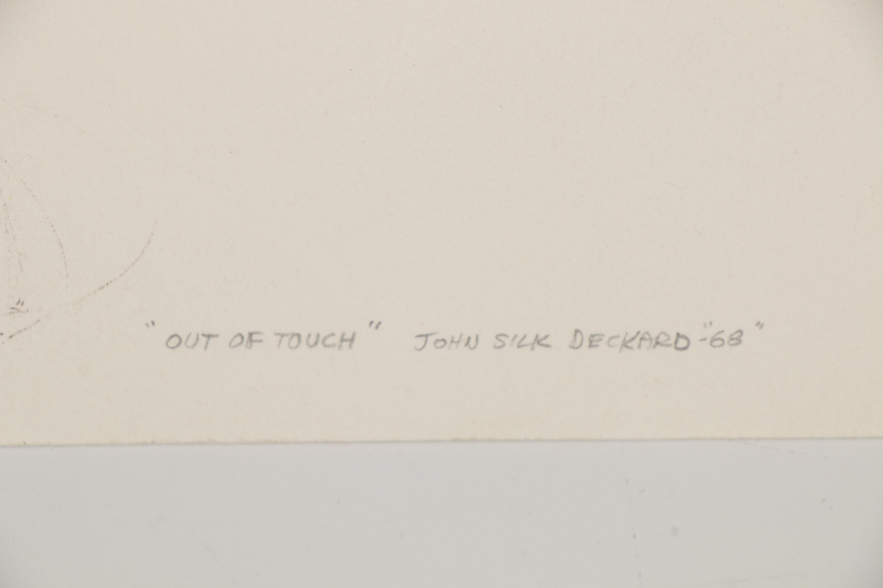 John Silk Deckard Mixed Media Painting "Out of Touch," 1968