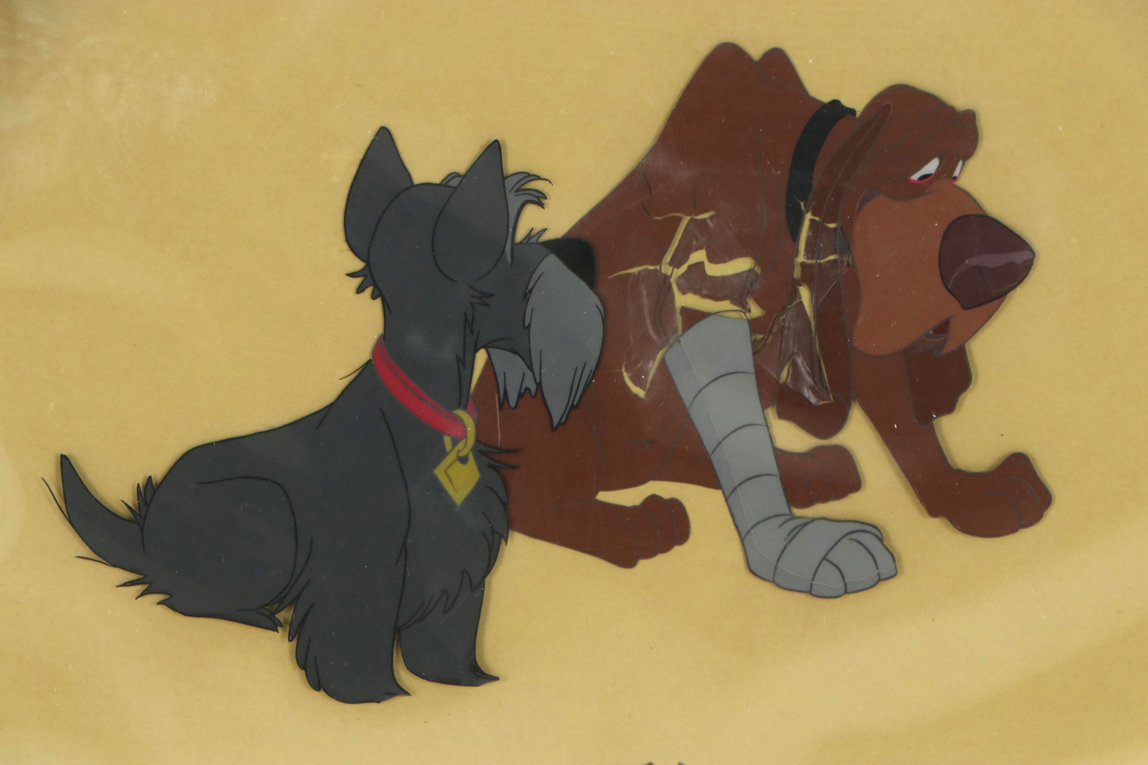 Disney "Lady and the Tramp" Trusty and Jock Production Cel Setup, 1955