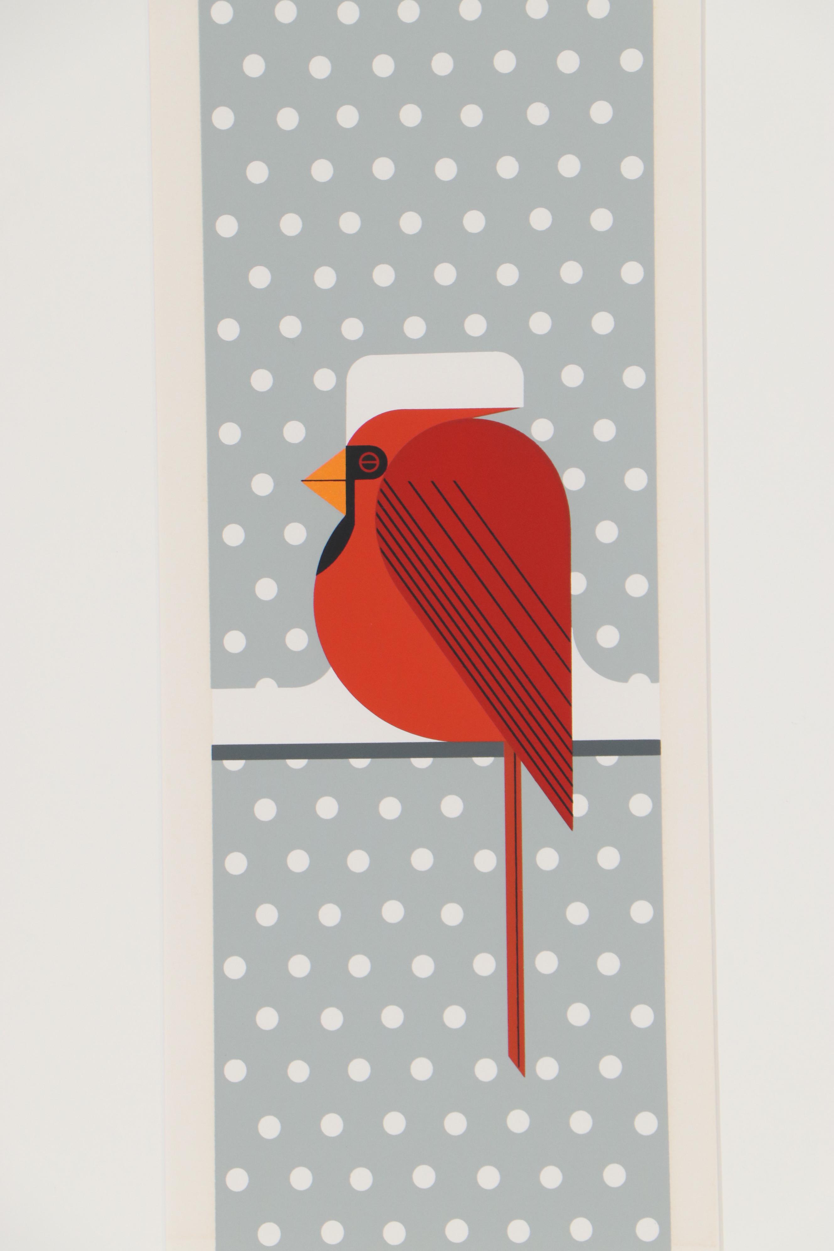 Charley Harper Serigraph "Cool Cardinal," 1974
