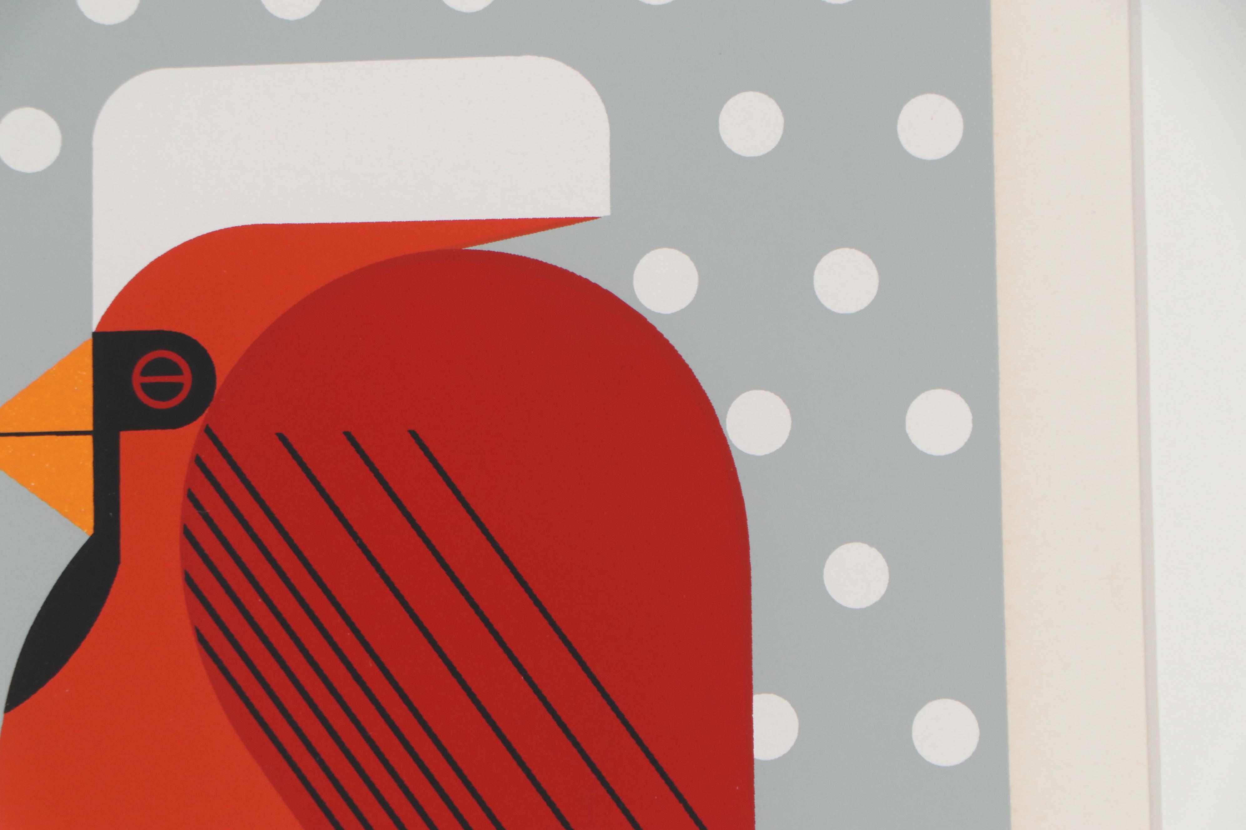Charley Harper Serigraph "Cool Cardinal," 1974