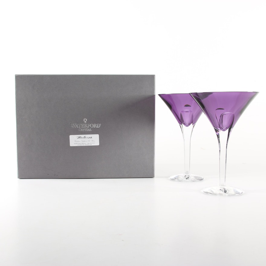 Waterford Crystal "Eclipse" Amethyst Martini Glasses, 2005–2008