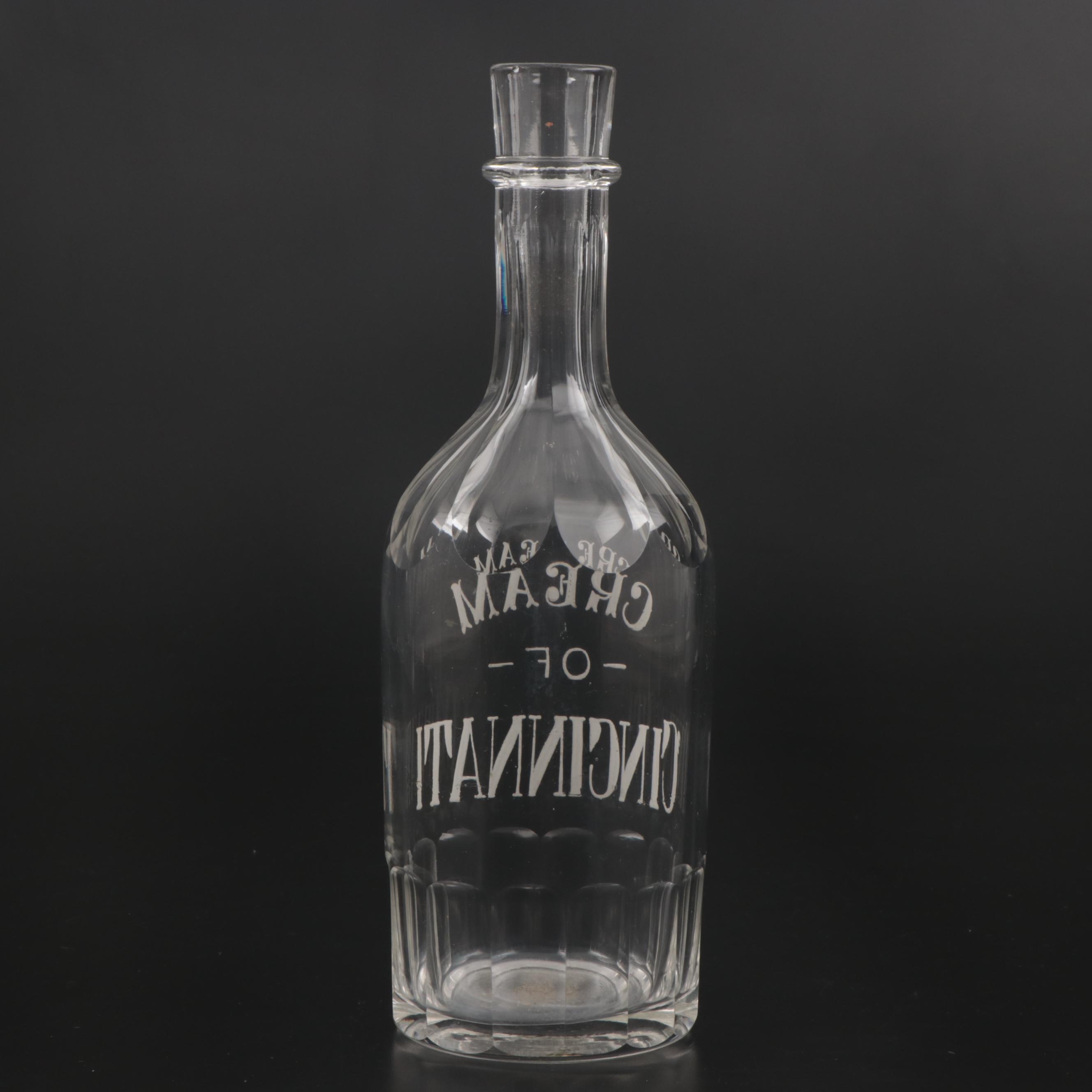 "Cream of Cincinnati" Bottle from The Rod & Reel Café, Cincinnati, Ohio