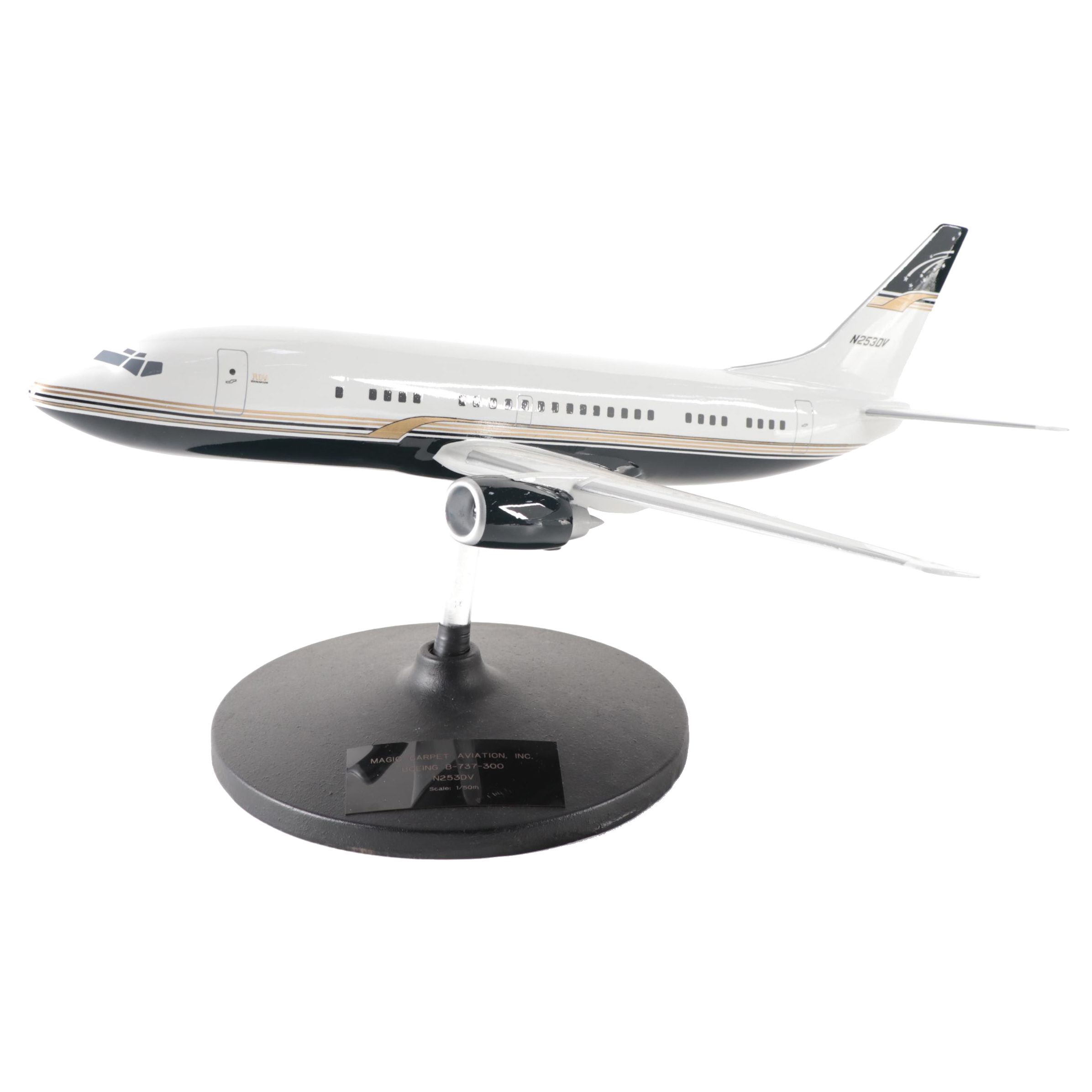 "Magic Carpet Aviation Inc." Boeing B-737-300 Model Plane with Display Stand