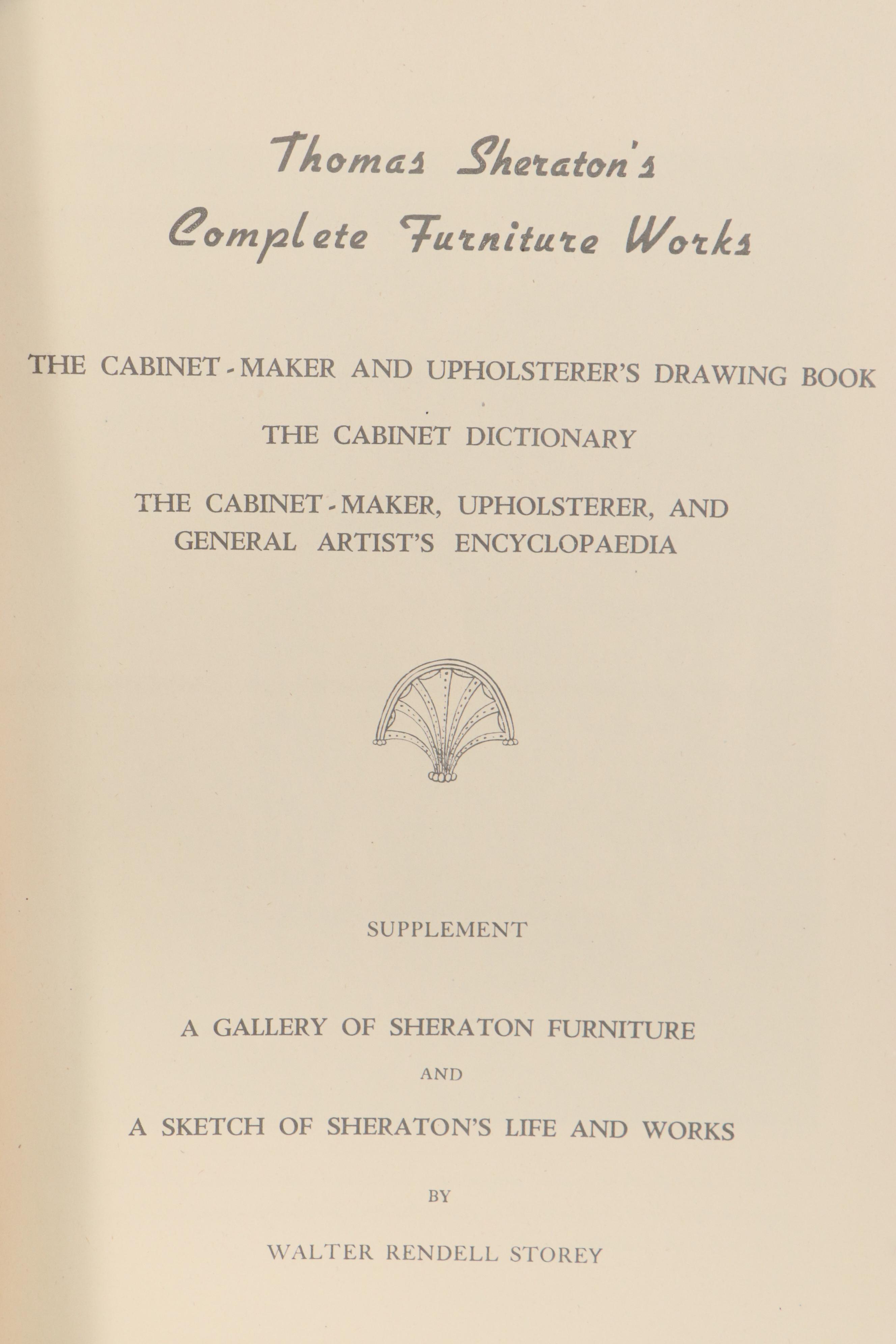 Hepplewhite and Sheraton Furniture and Cabinet Design Books, 1940s