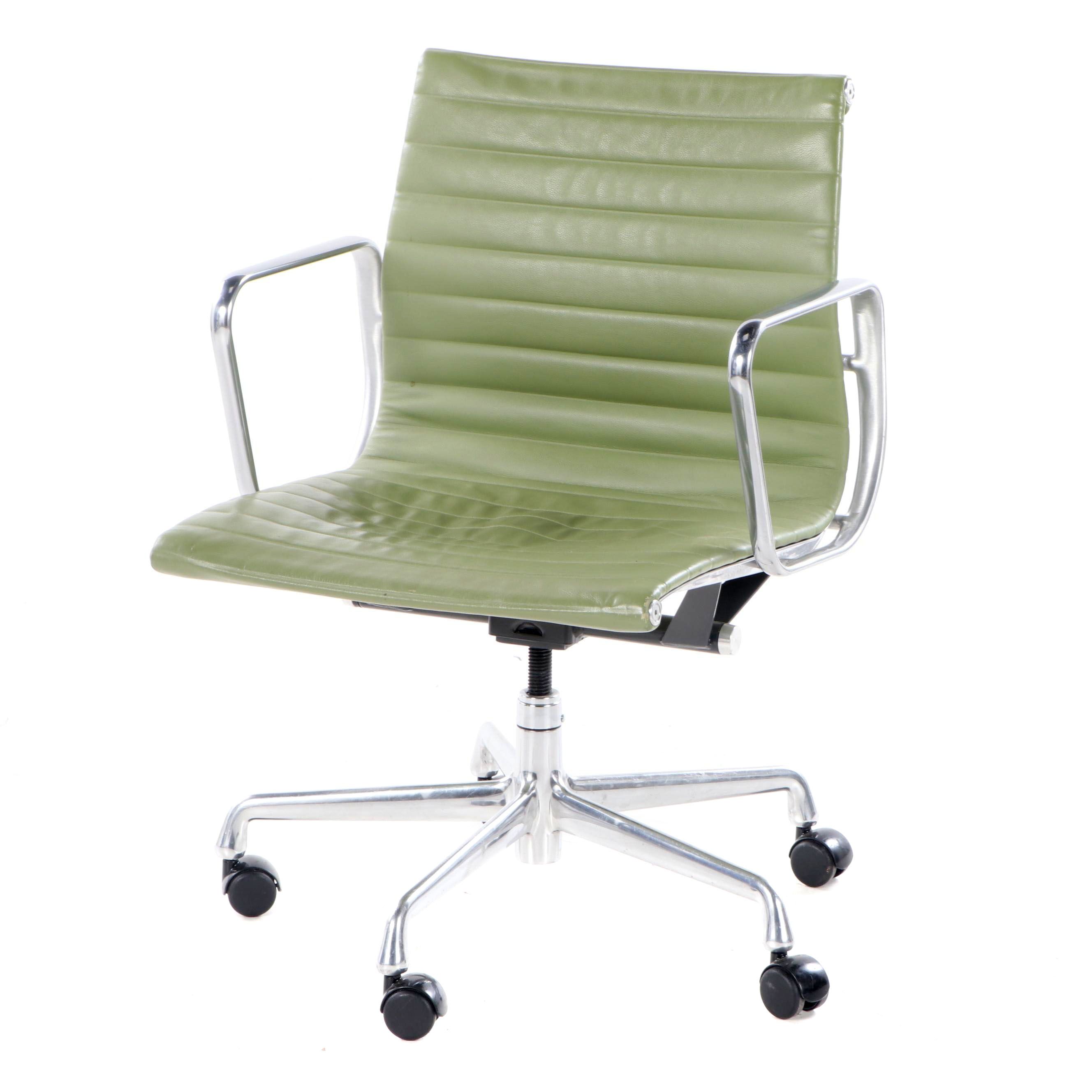 Charles Eames for Herman Miller "Aluminum Group" Leather Management Chair