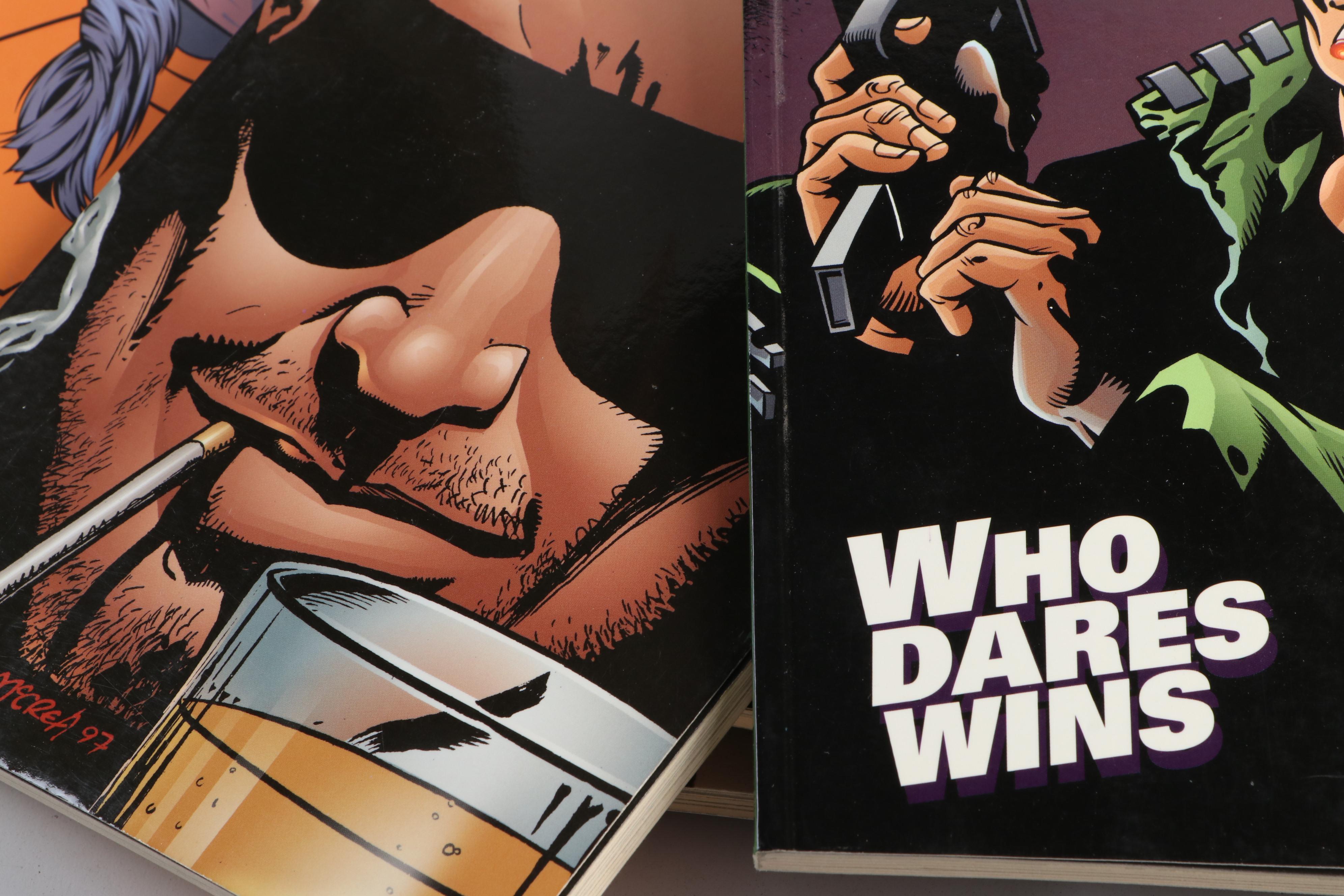 Collection of "Queen & Country" and "Hitman" Comic Books and Graphic Novels