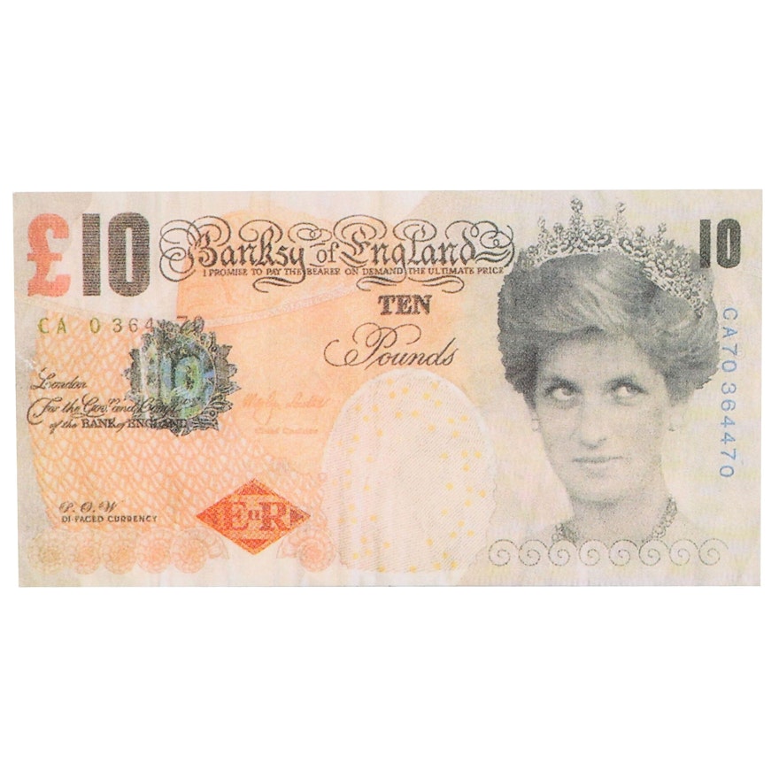 Giclée after Banksy "Di-Faced Tenner," 21st Century