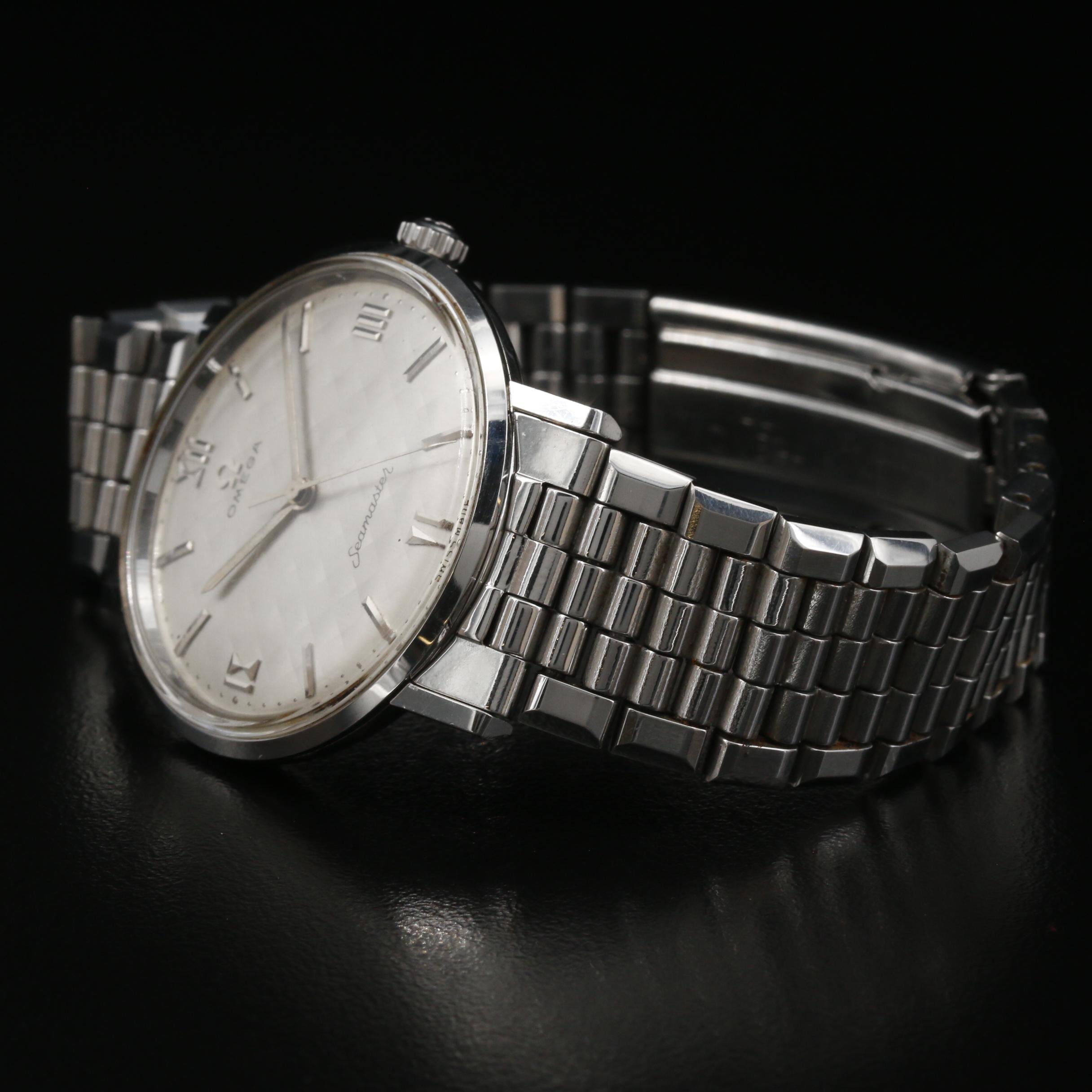 1959 Omega Seamaster Stainless Steel Stem Wind Watch