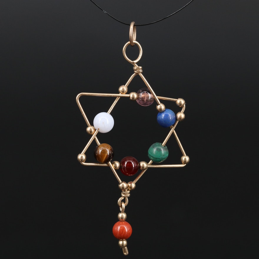 Star of David Pendant with Gemstone Accents