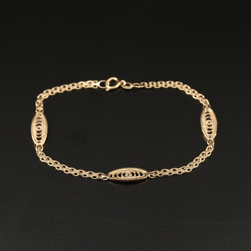 14K Bismarck Station Bracelet