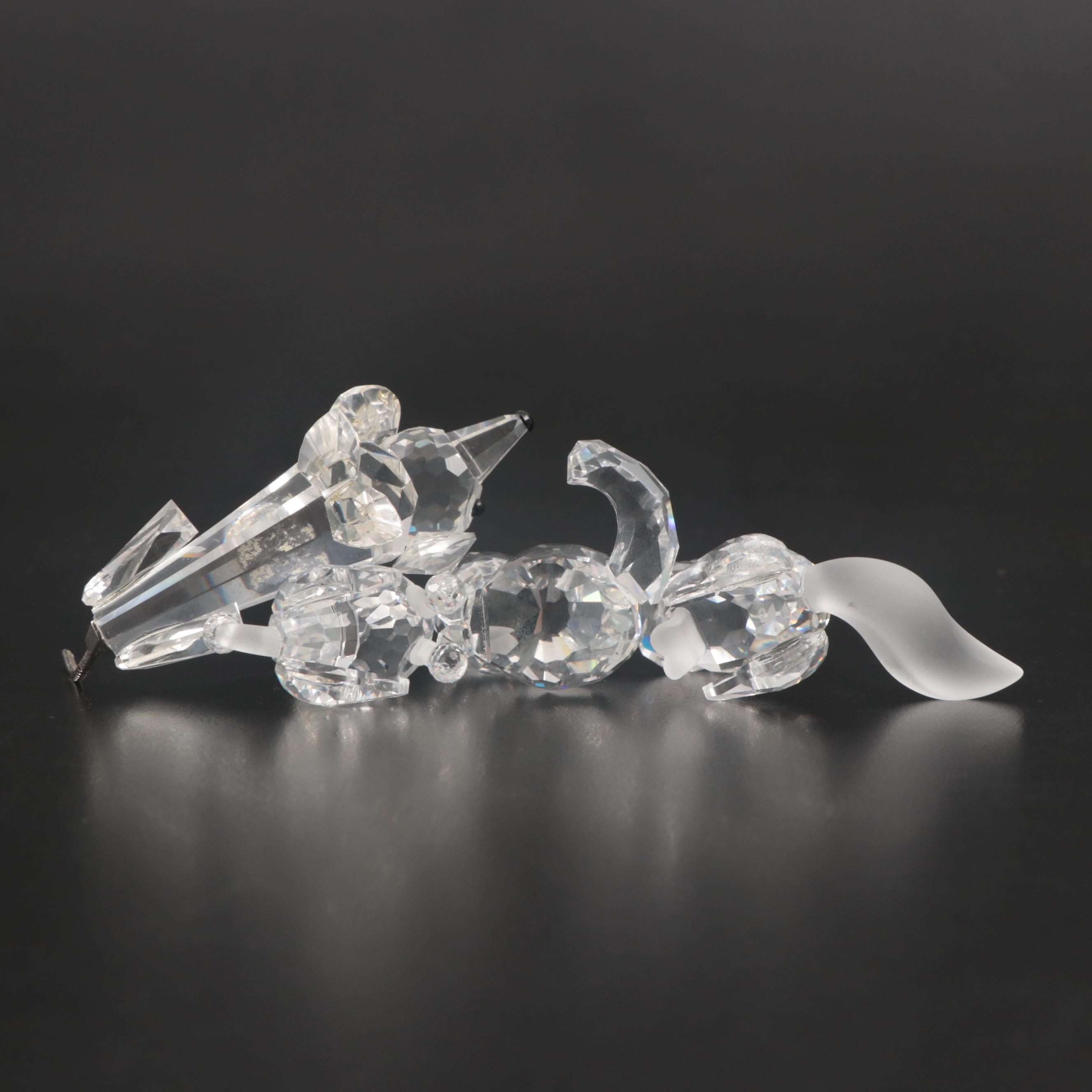Swarovski Crystal Animal Figurines Including "Fox" and "Dachshund"
