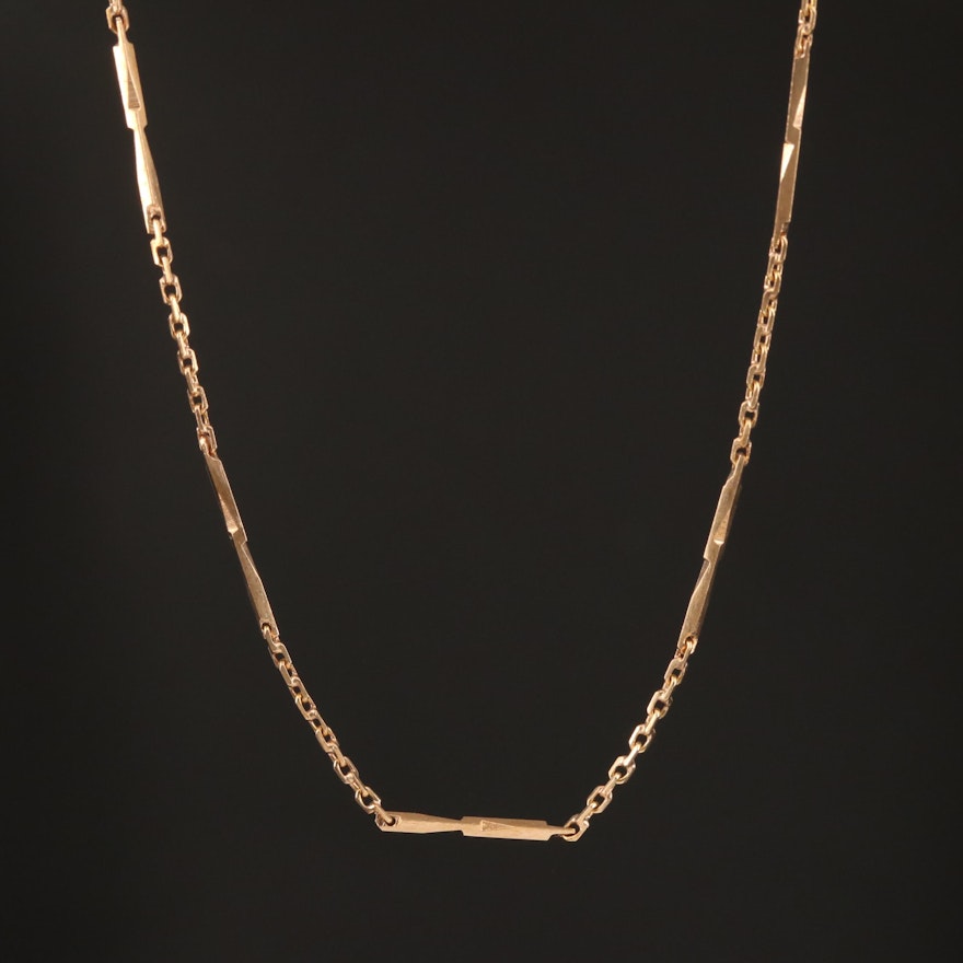 14K Fancy Link Necklace