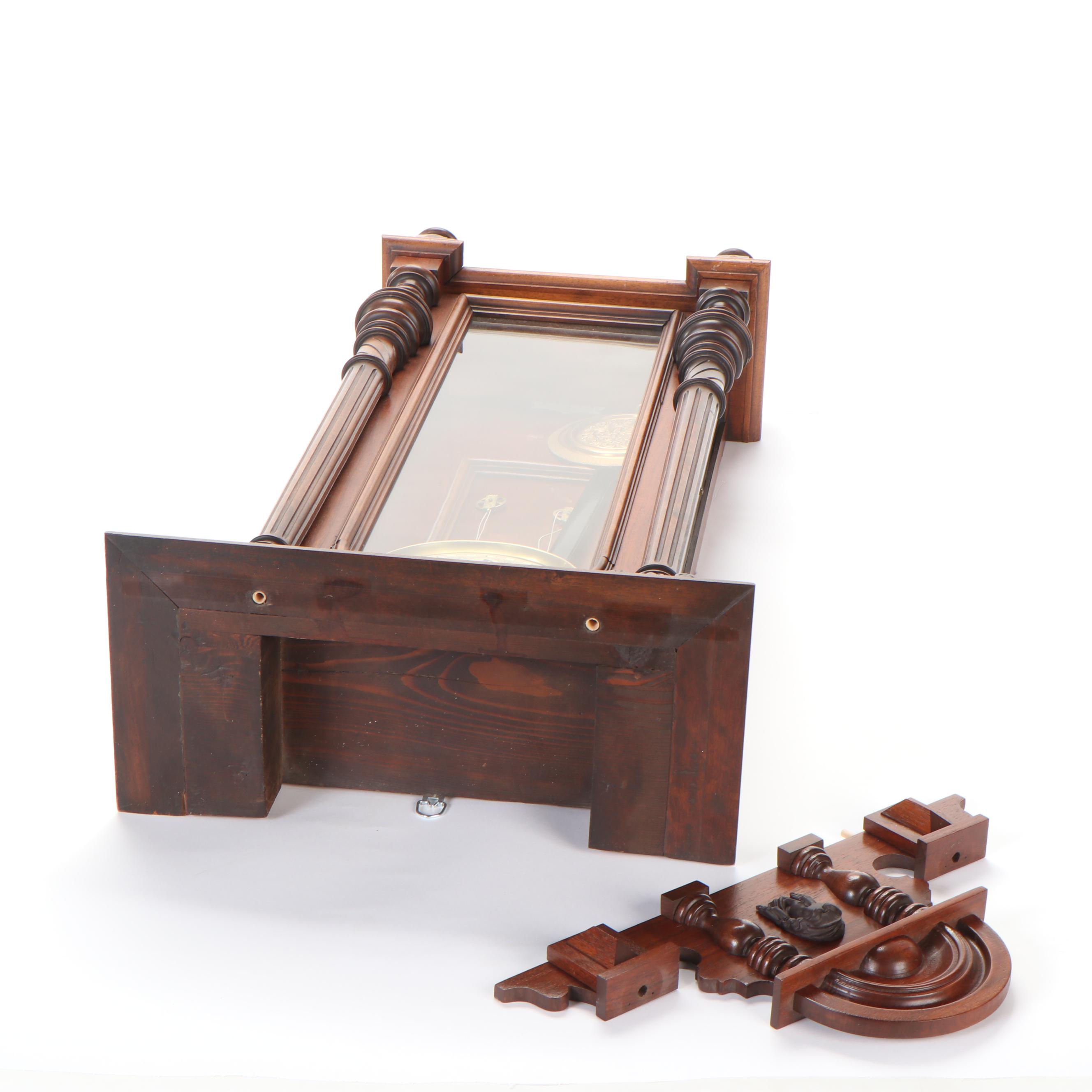 Continental Walnut Vienna Regulator Wall Clock, Late 19th Century