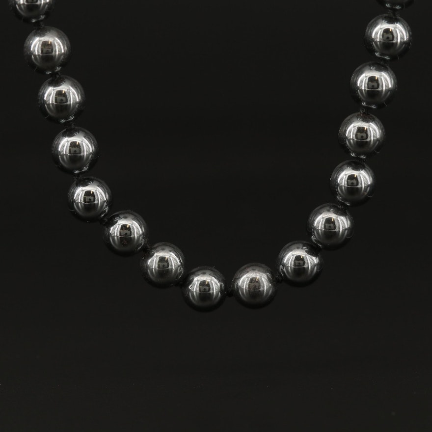 Hematite Bead Necklace