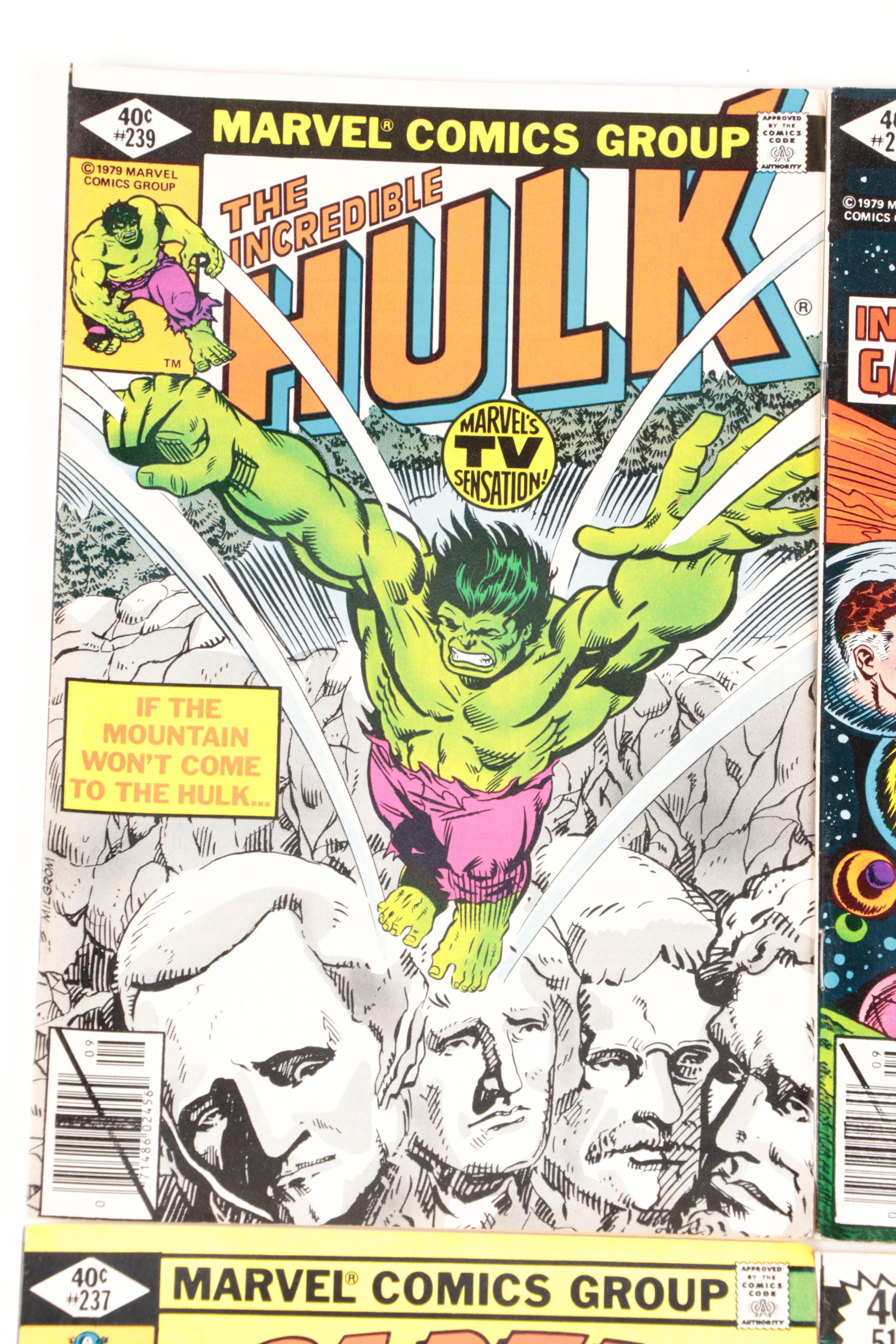 1970s Marvel Comics Including "Captain America" and "The Incredible Hulk"