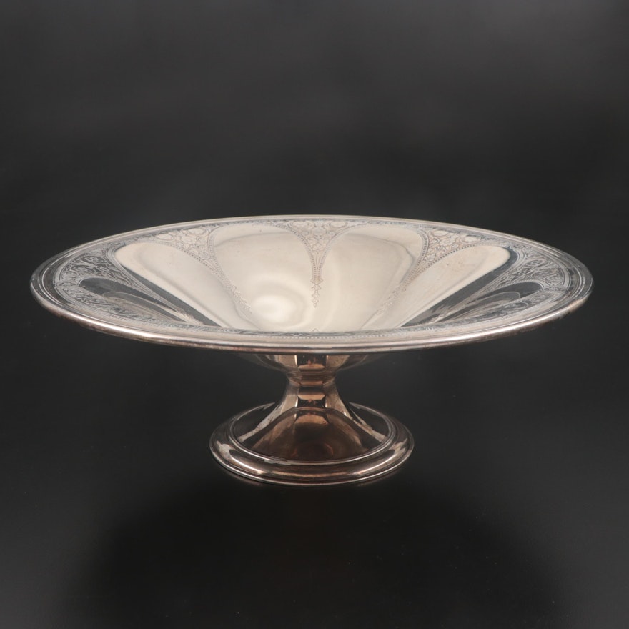 Tiffany & Co. Sterling Silver Floral Compote, Early 20th Century