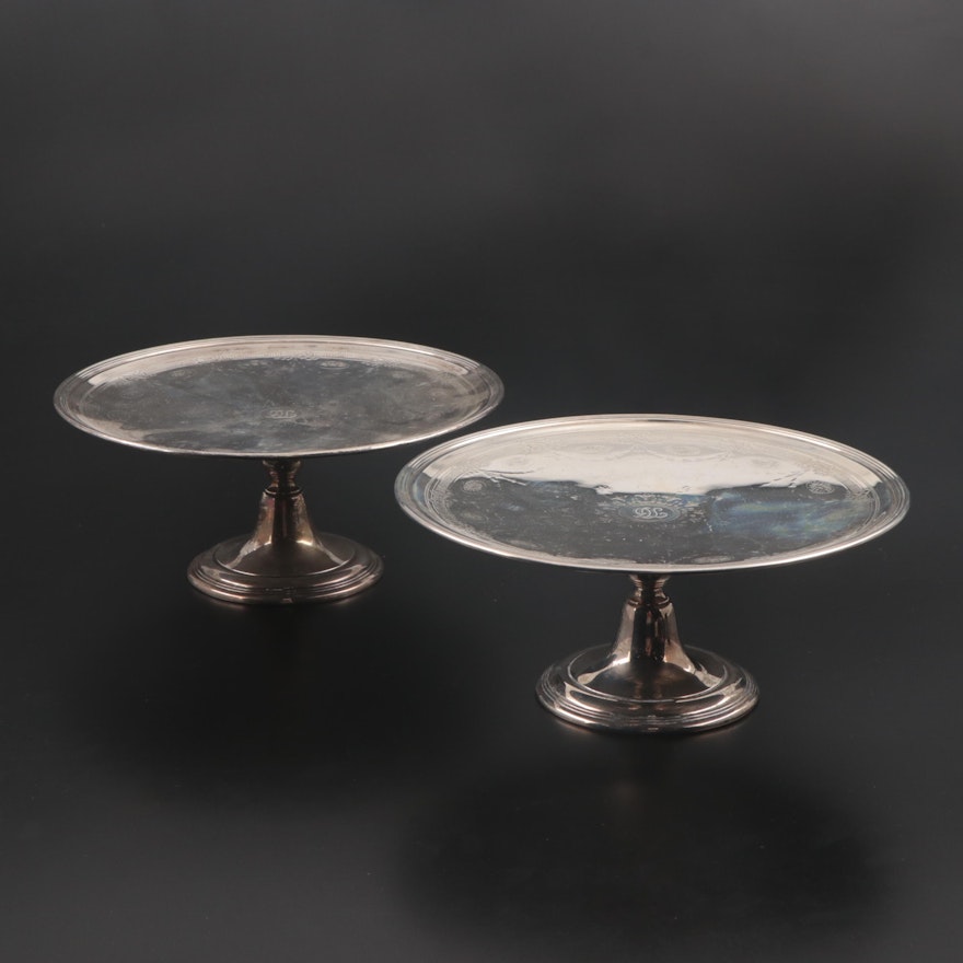 Tiffany & Co. Sterling Silver Pedestal Cake Stands, Early 20th Century