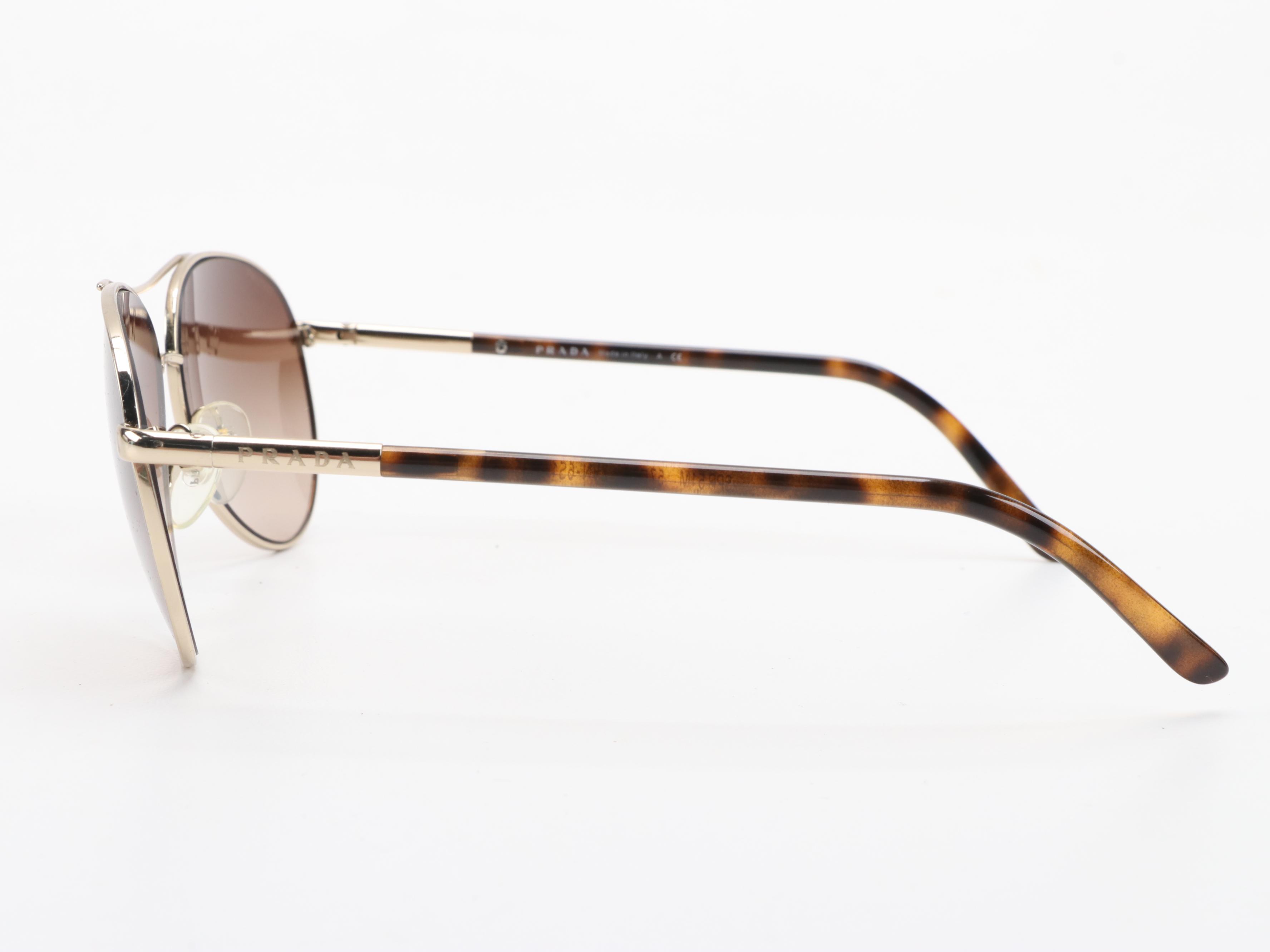 Prada Aviator SPR-51M Sunglasses with Case