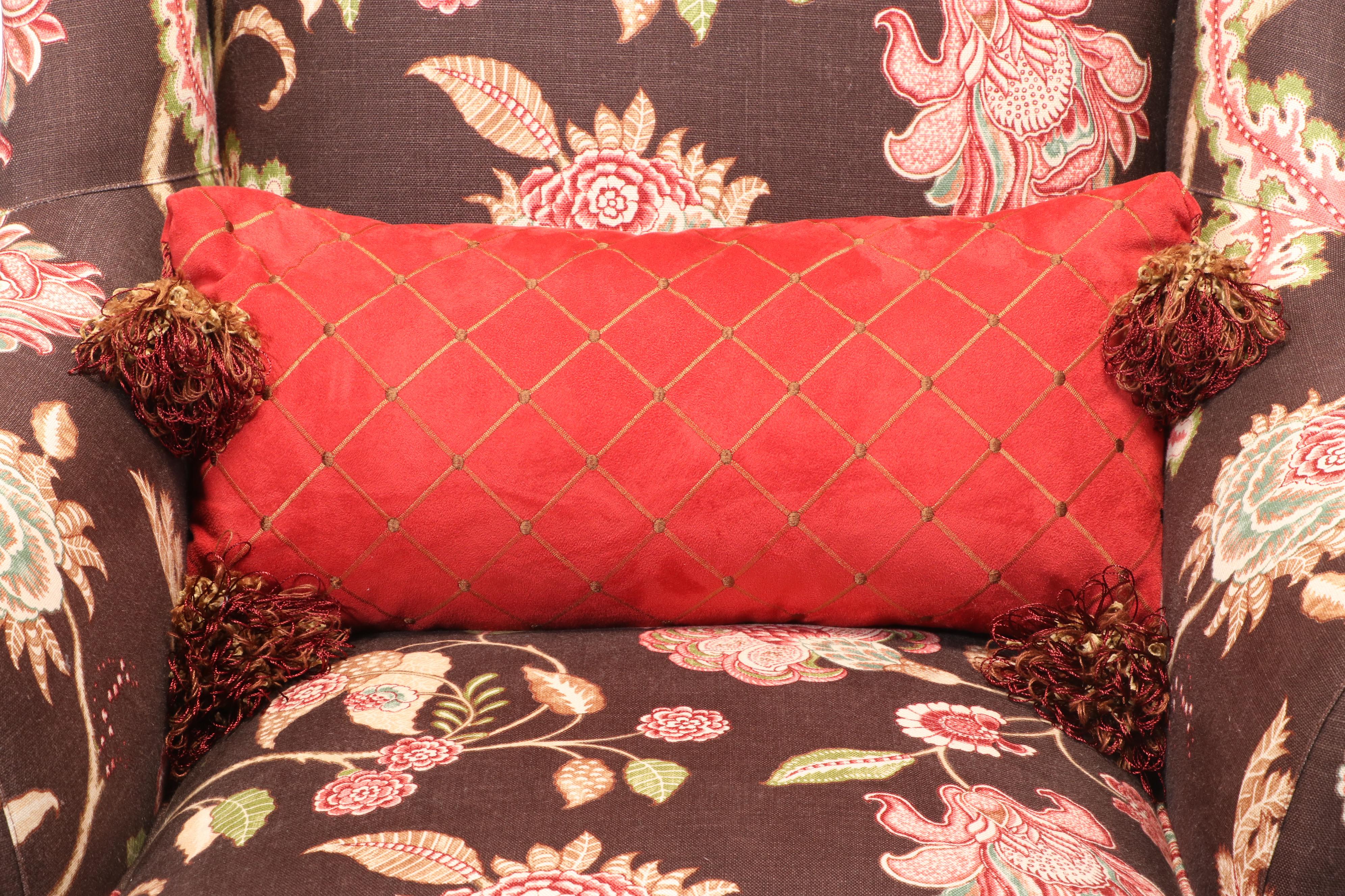 Pair of Dapha "Juliette" Upholstered Linen Armchairs