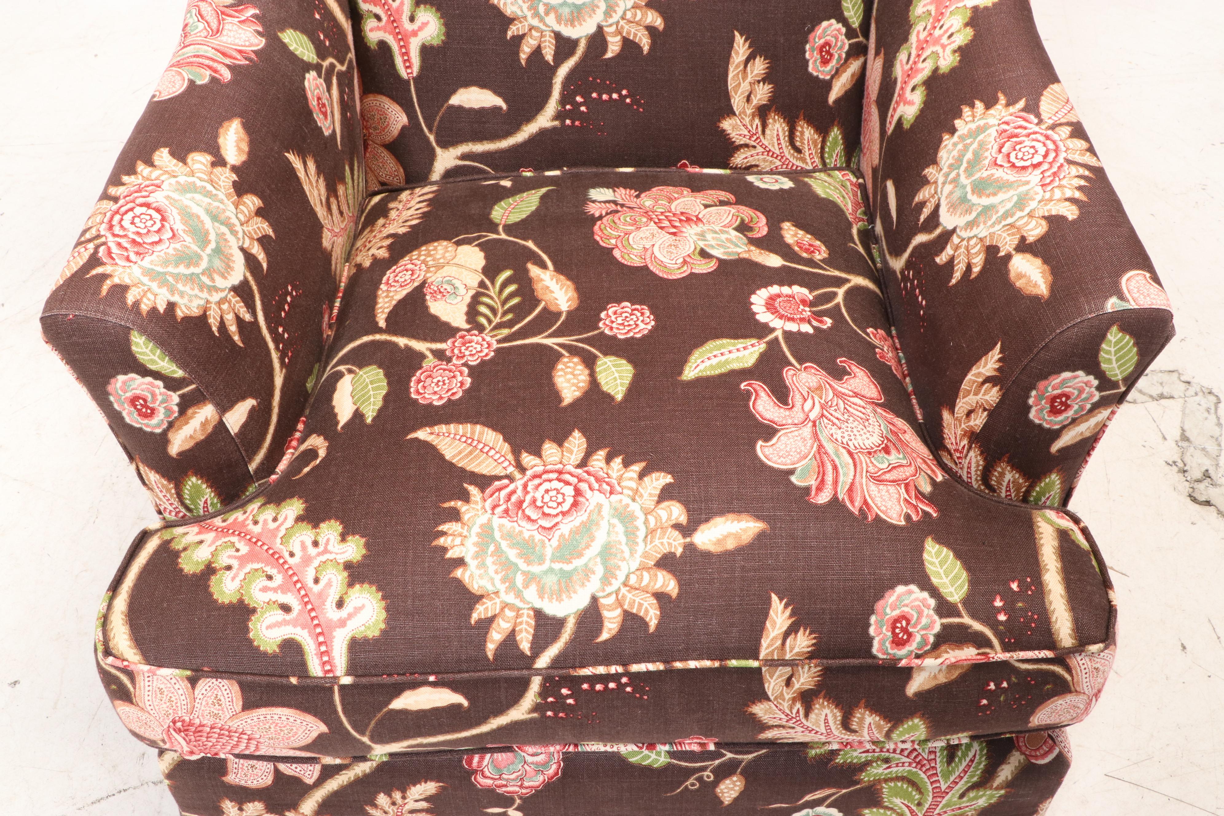 Pair of Dapha "Juliette" Upholstered Linen Armchairs