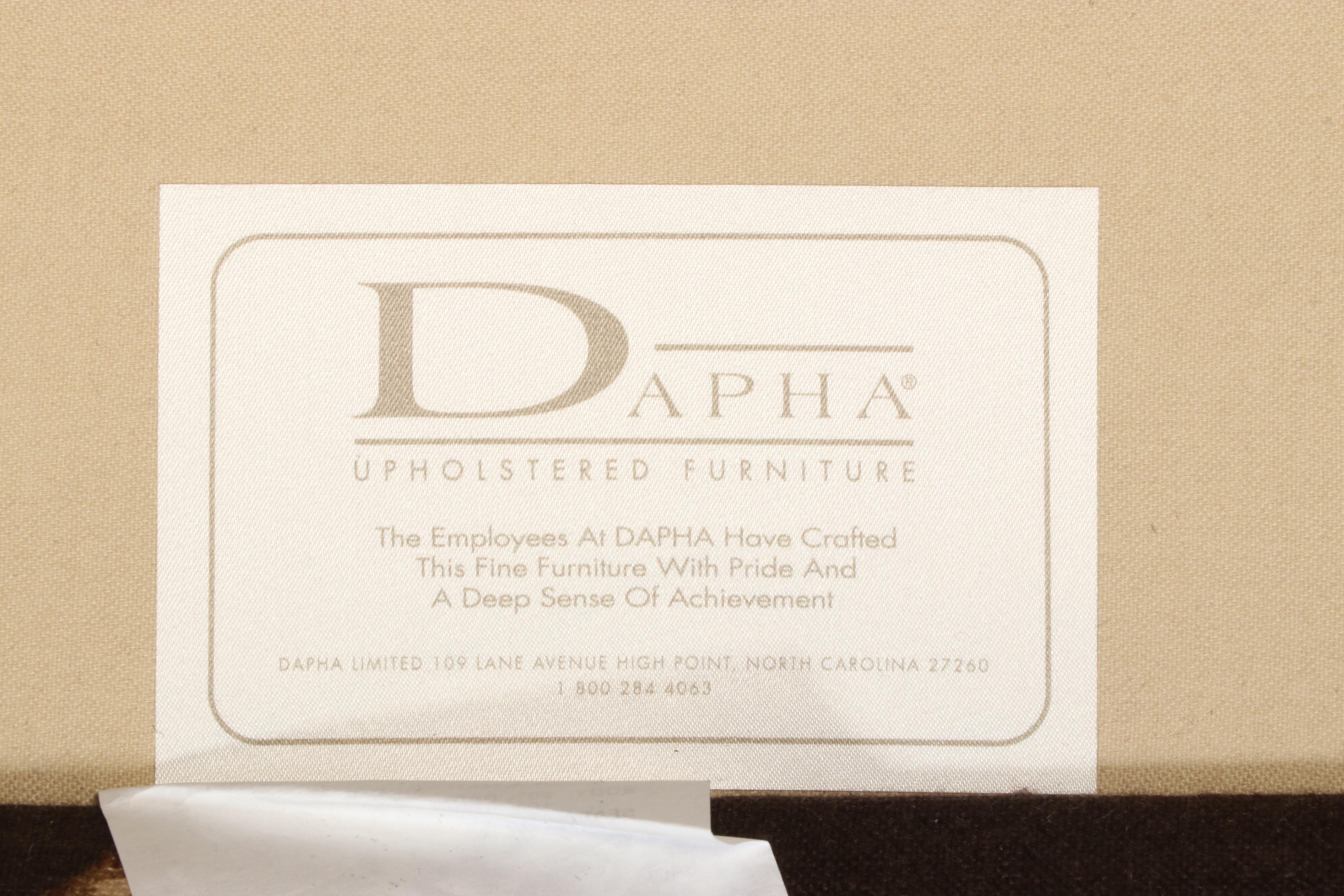 Pair of Dapha "Juliette" Upholstered Linen Armchairs